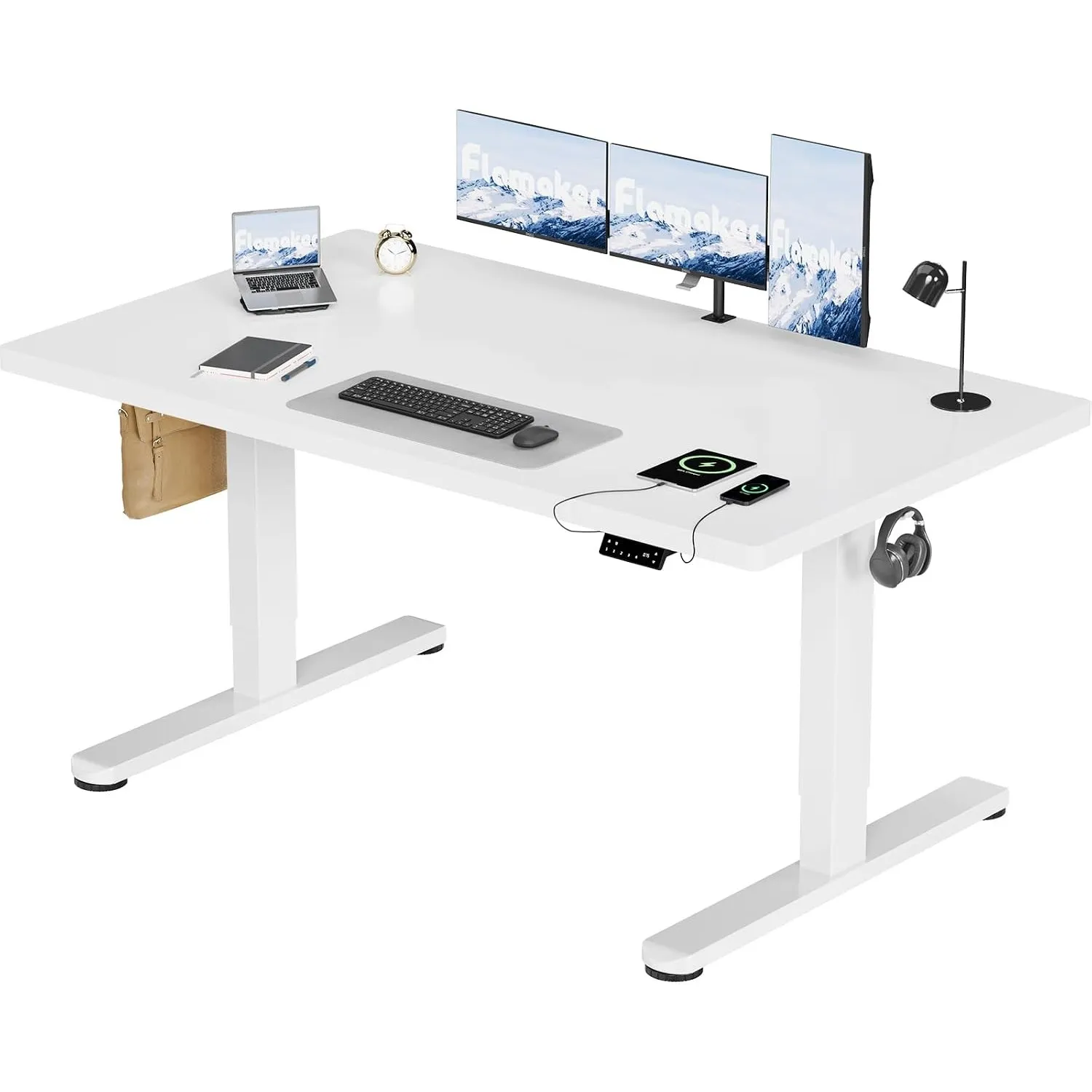 Flamaker Höhenverstellbarer Schreibtisch 160x80 cm, 25MM Ganze Tischplatte mit Bürstenloser Motor,Stabiler Ergonomische…