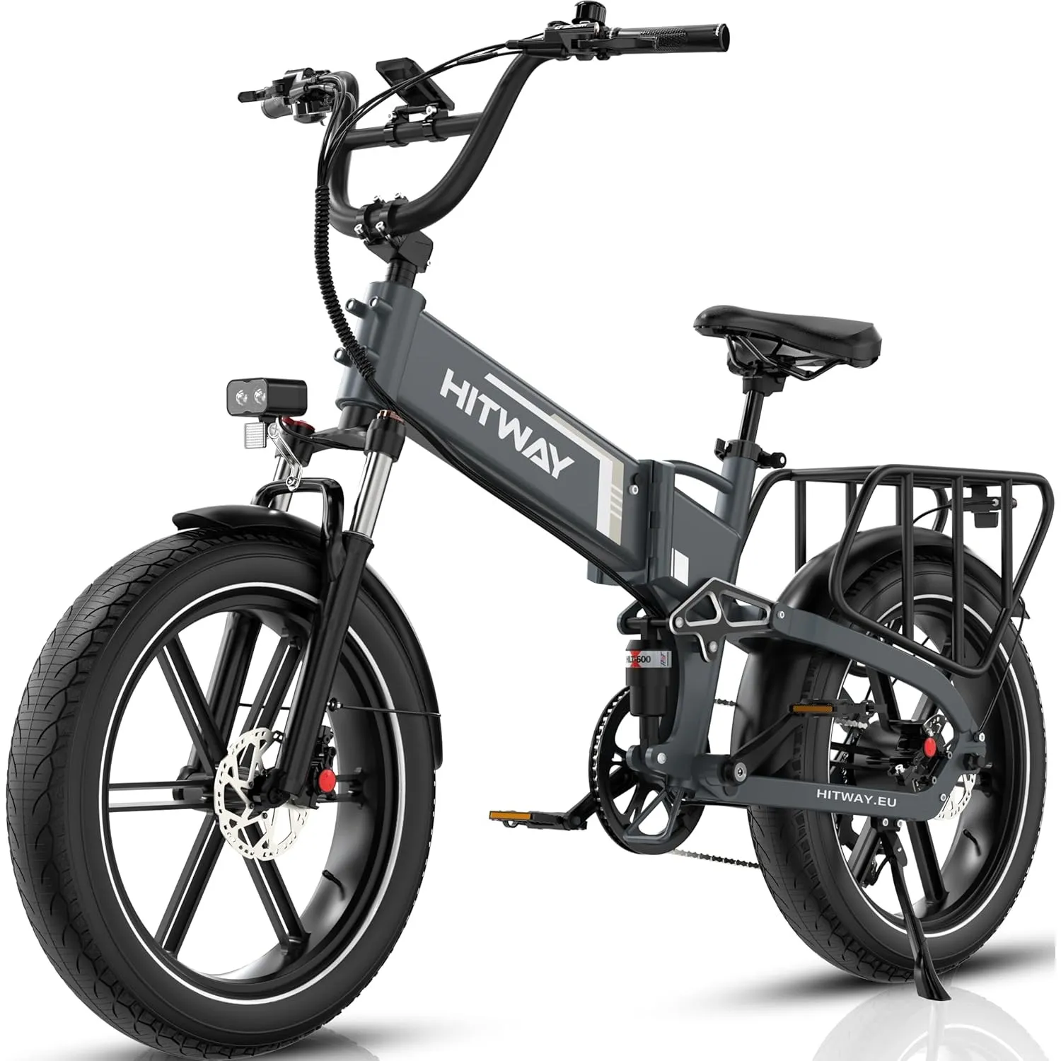 HITWAY E Bike BK10S PRO, 48V 720Wh 250W Elektrofahrrad, 70-120km Reichweite, 20" *4.0 Fat Reifen, APP-Steuerung, 7-Gang…