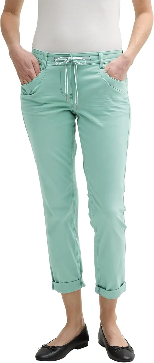 TOM TAILOR Damen Tapered Relaxed Hose mit Kordelzug