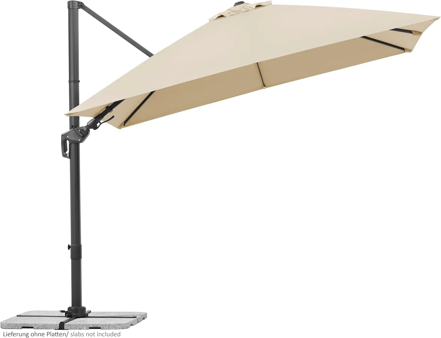 Schneider Rhodes Twist Parasol Approx. 300 x 300 cm Natural