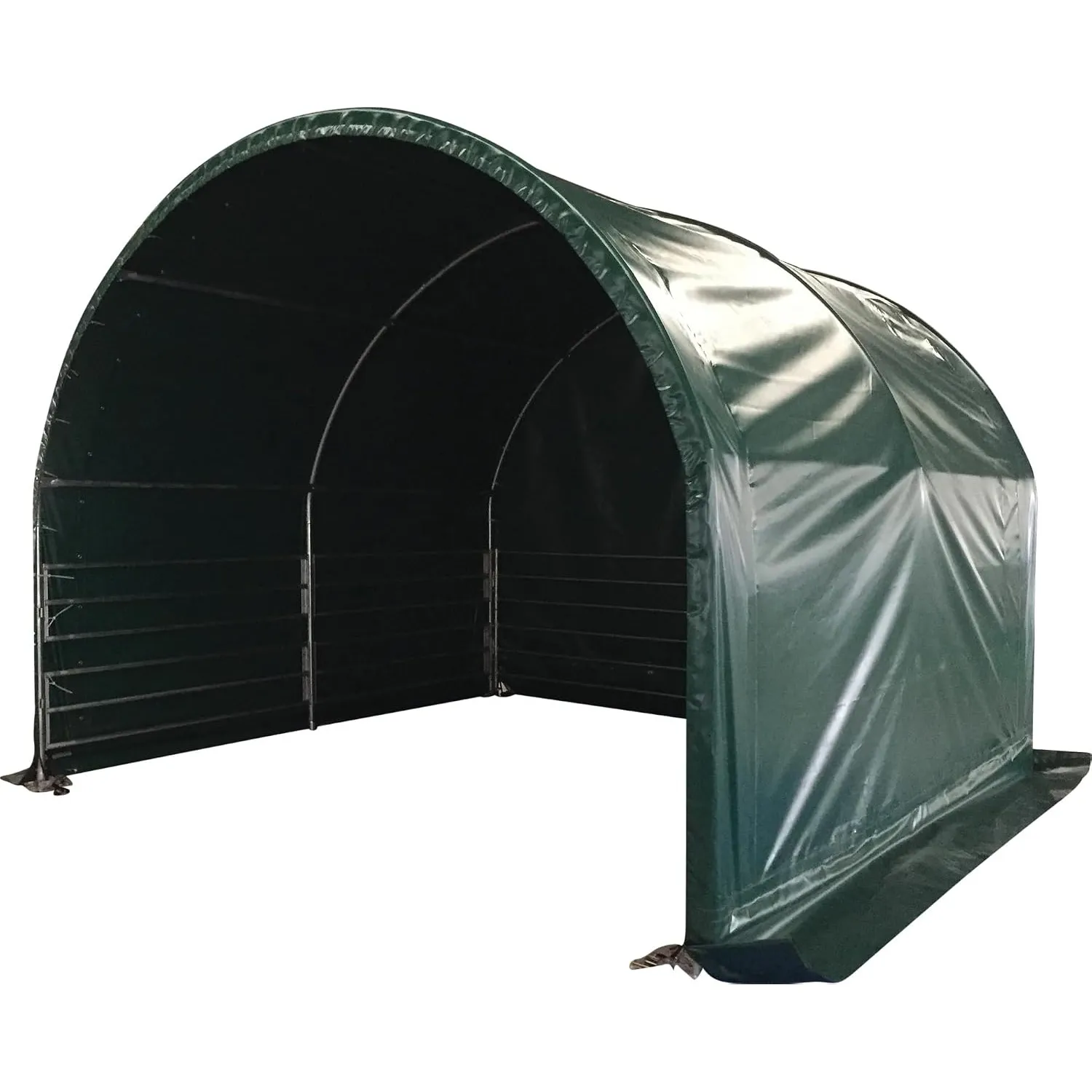 P. Lindberg Weidezelt mit offener Vorderseite 4x4m, wasserdichte PVC-Plane