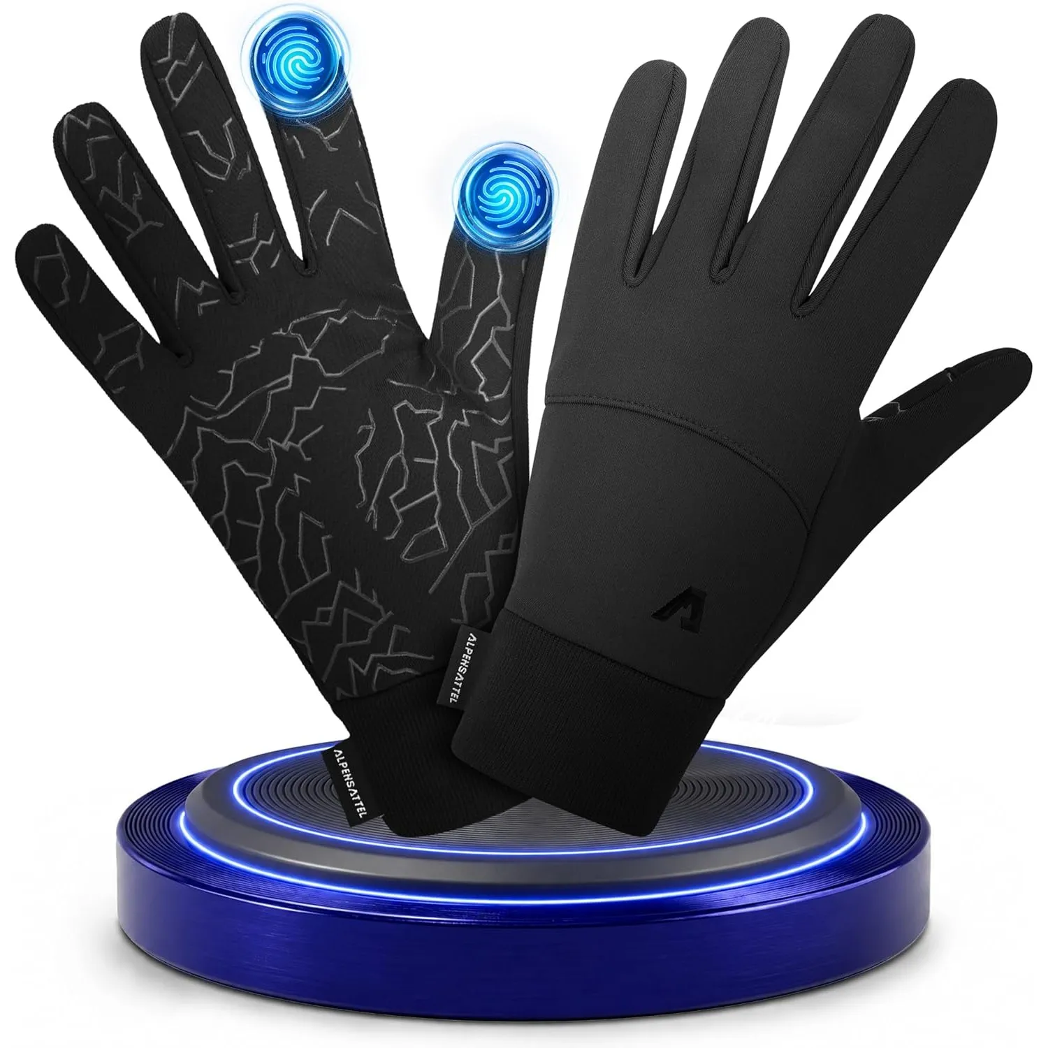 Alpensattel Premium 2.0 Thermo Fahrradhandschuhe | Wasserabweisende & Winddichte Fahrrad Handschuhe Herbst Handschuhe f…