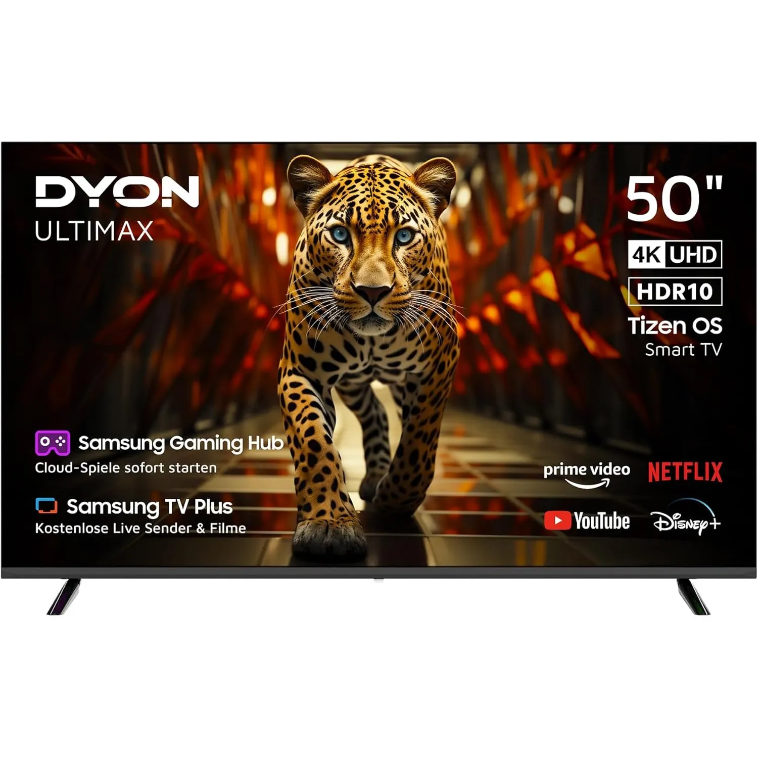 DYON ULTIMAX 50U-TI – 50 Zoll (126 cm) 4K Ultra-HD Smart TV mit Tizen OS, Triple Tuner (DVB-C/-S2/-T2), Smart & Gaming …