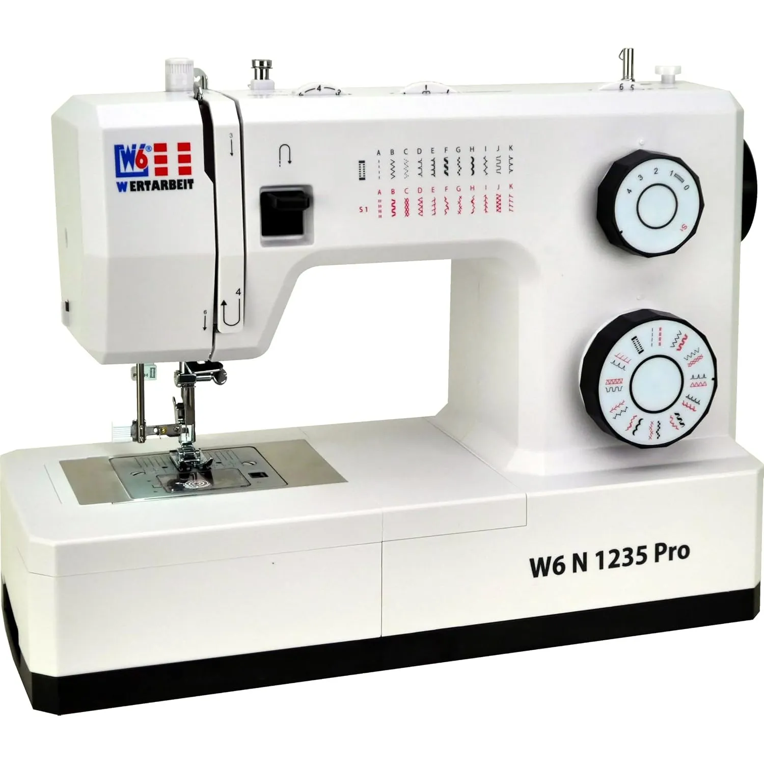 W6 Nähmaschine N 1235 Pro mit 24 Programmen | Freiarm | automatischer Einfädler | obenliegende Spule | Umlaufgreifer | …