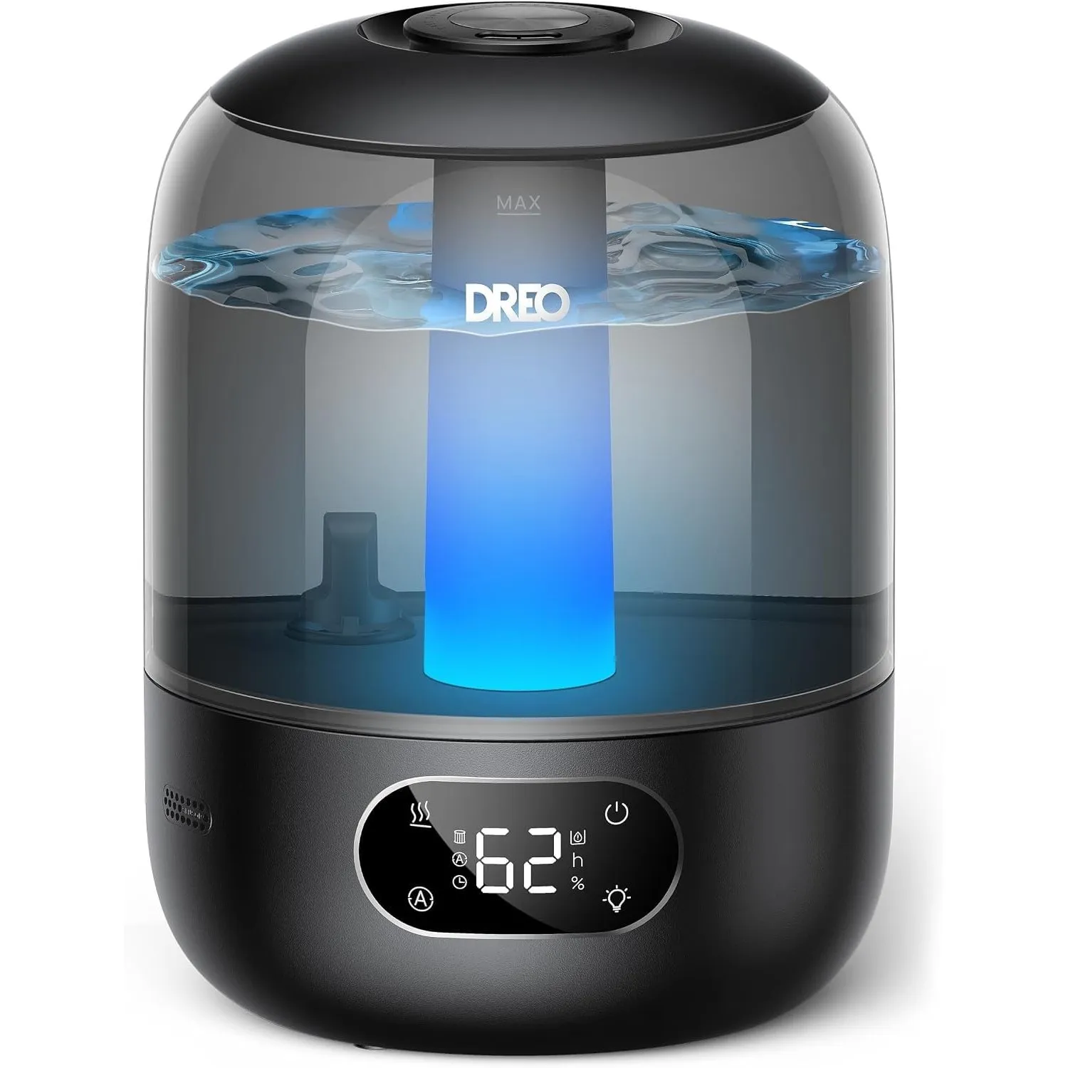 Dreo Luftbefeuchter für das Schlafzimmer, Kaltnebel-Ultraschallgerät mit 30 Stunden Laufzeit, 3L Top-Fill-Tank, Feuchti…