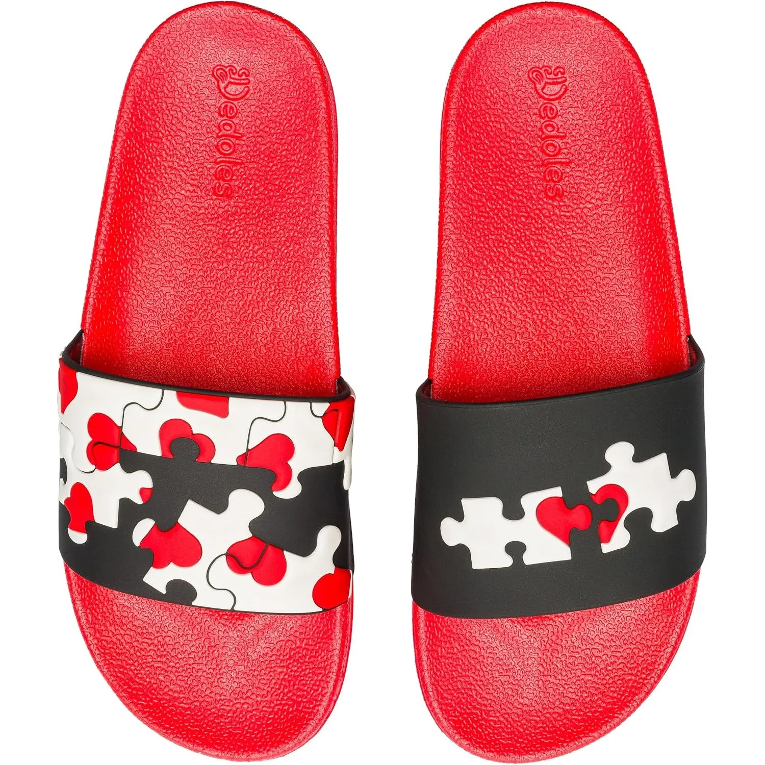 Dedoles Badeschuhe & Hausschuhe Damen Herren & Kinder Badesandalen lustige Designs Bücher Kaffee Party Pizza Fuchs Bär …