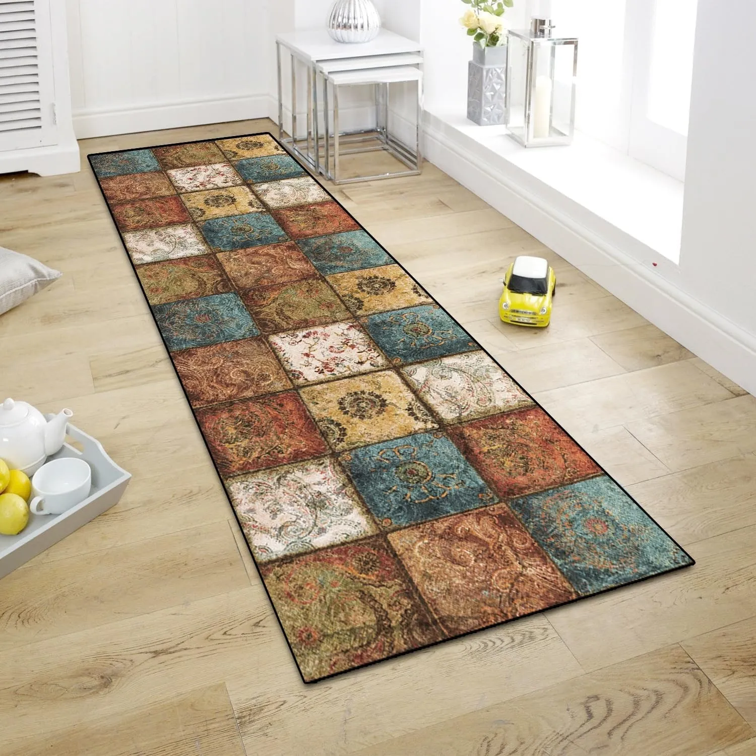 WTHYGB Teppich Läufer Flur, Küchenläufer 80x300cm rutschfest Waschbar