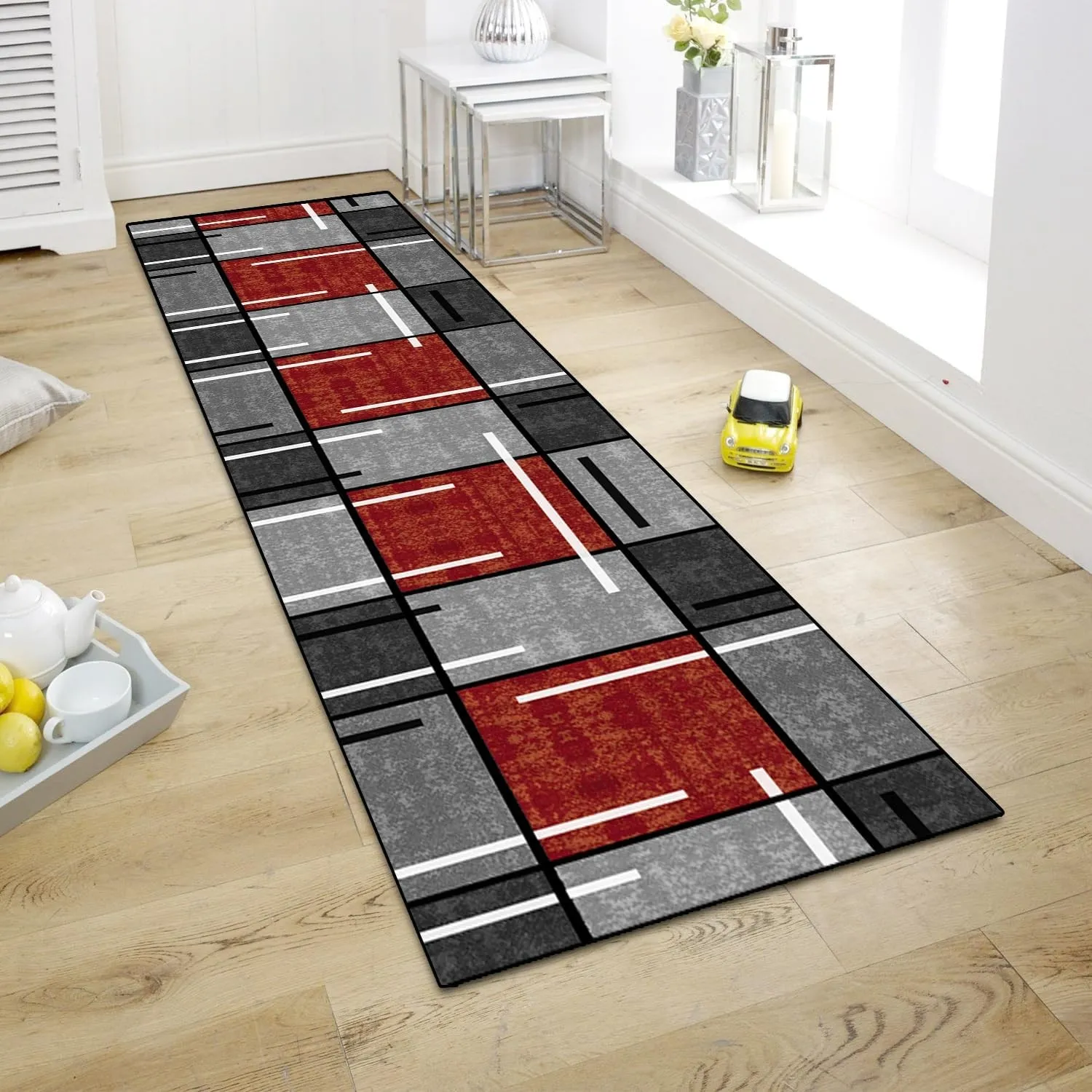 WTHYGB Teppich Läufer Flur, Küchenläufer 80x300cm rutschfest Waschbar
