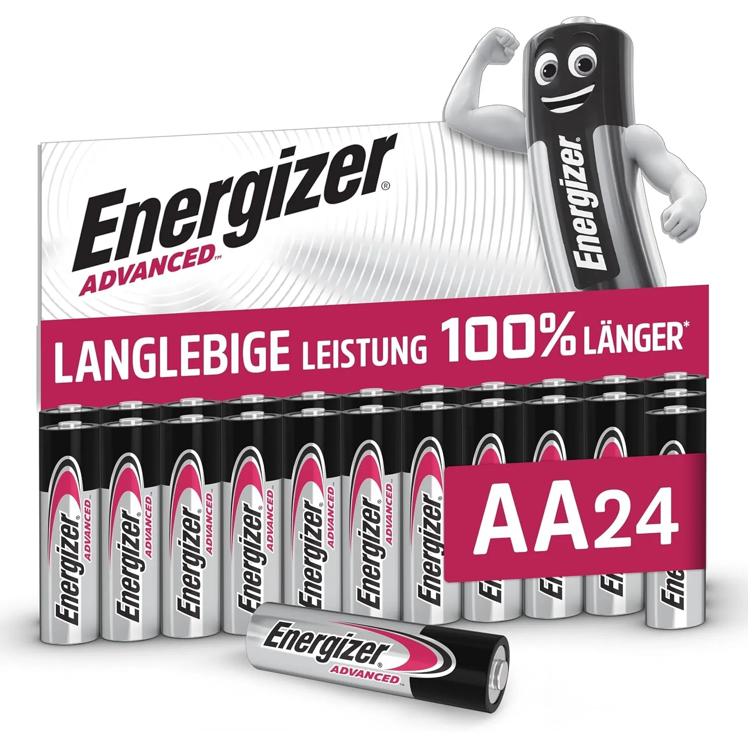 Energizer Advanced - AA Batterien (24 Stück) - 1,5V Alkali-Batterien