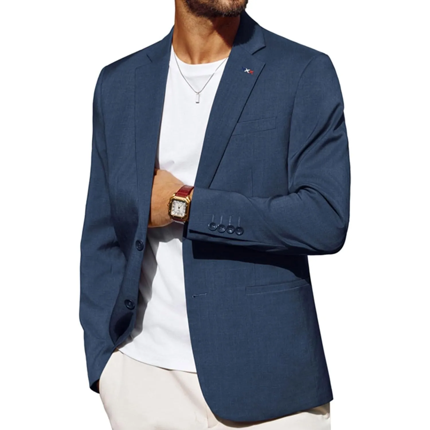 PJ PAUL JONES Sakko Herren Sportlich Regular Fit 2 Knöpfe Freizeit Blazer Business Anzugjacke