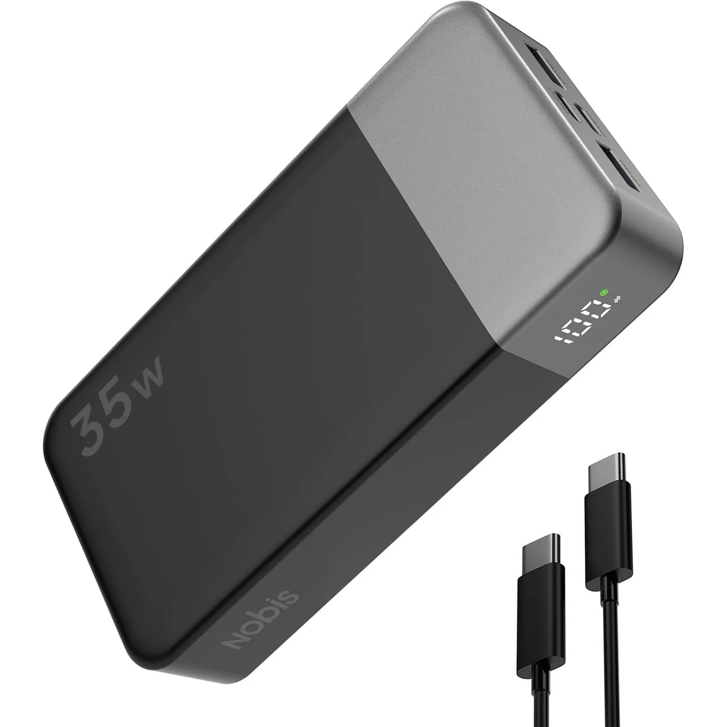 NOBIS 35W Power Bank, Powerbank 20000mAh | Externe Handyakkus Fast Charging, Externer Akku with C to C Cable, Tragbares…