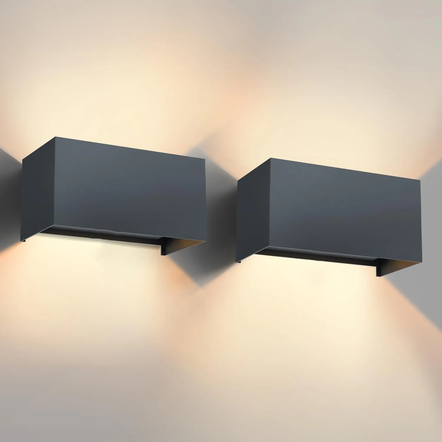 vatato LED Wandleuchte 24W, 3000K Außenlampe Außenleuchte Warmweiß, IP65 Innen/Aussen Aluminium Wandlampe, Außenwandleu…