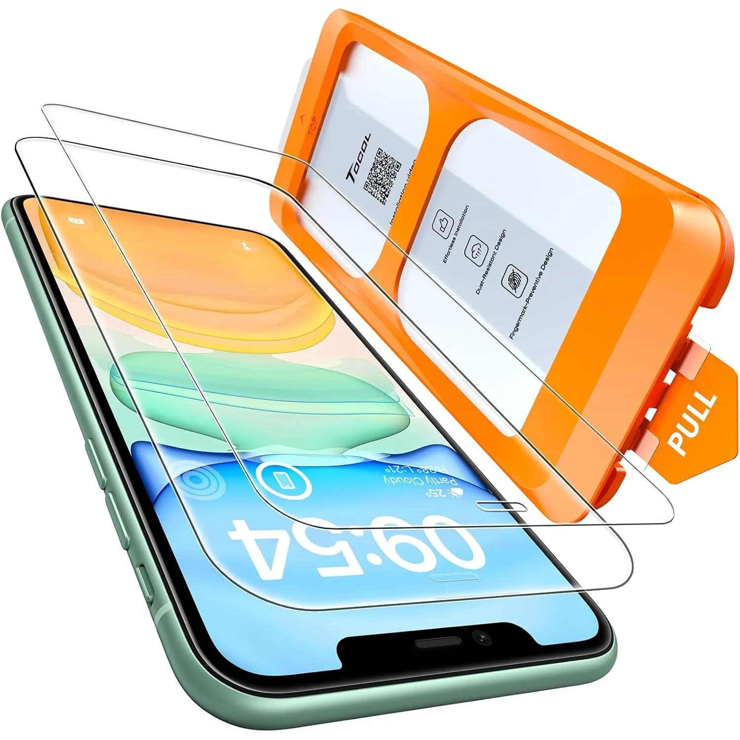 TOCOL für iPhone 11 / iPhone XR für Panzerglas, Einfache Montage | Anti-Bläschen, 9H Militärschutz Stoßfest Kratzfest H…
