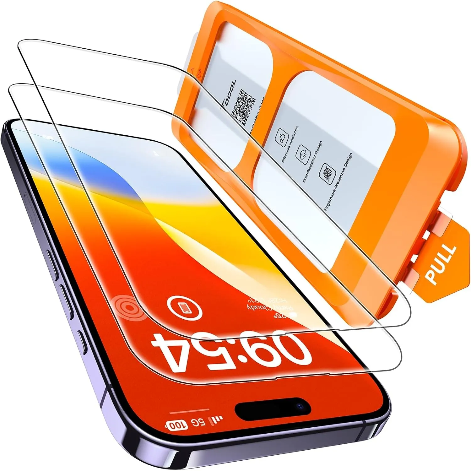 TOCOL für iPhone 14 Pro für Panzerglas 6,1 Zoll, Einfache Montage