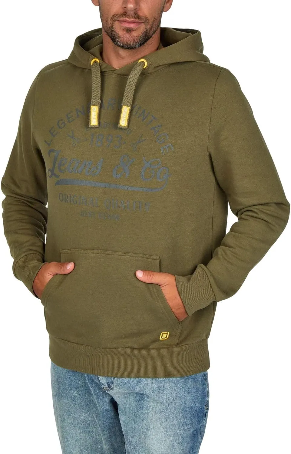 riverso Hoodie Herren Regular Fit RIVArmin Kapuzenpullover Pullover Print Beige Grün Grau Blau Navy Schwarz S M L XL XX…