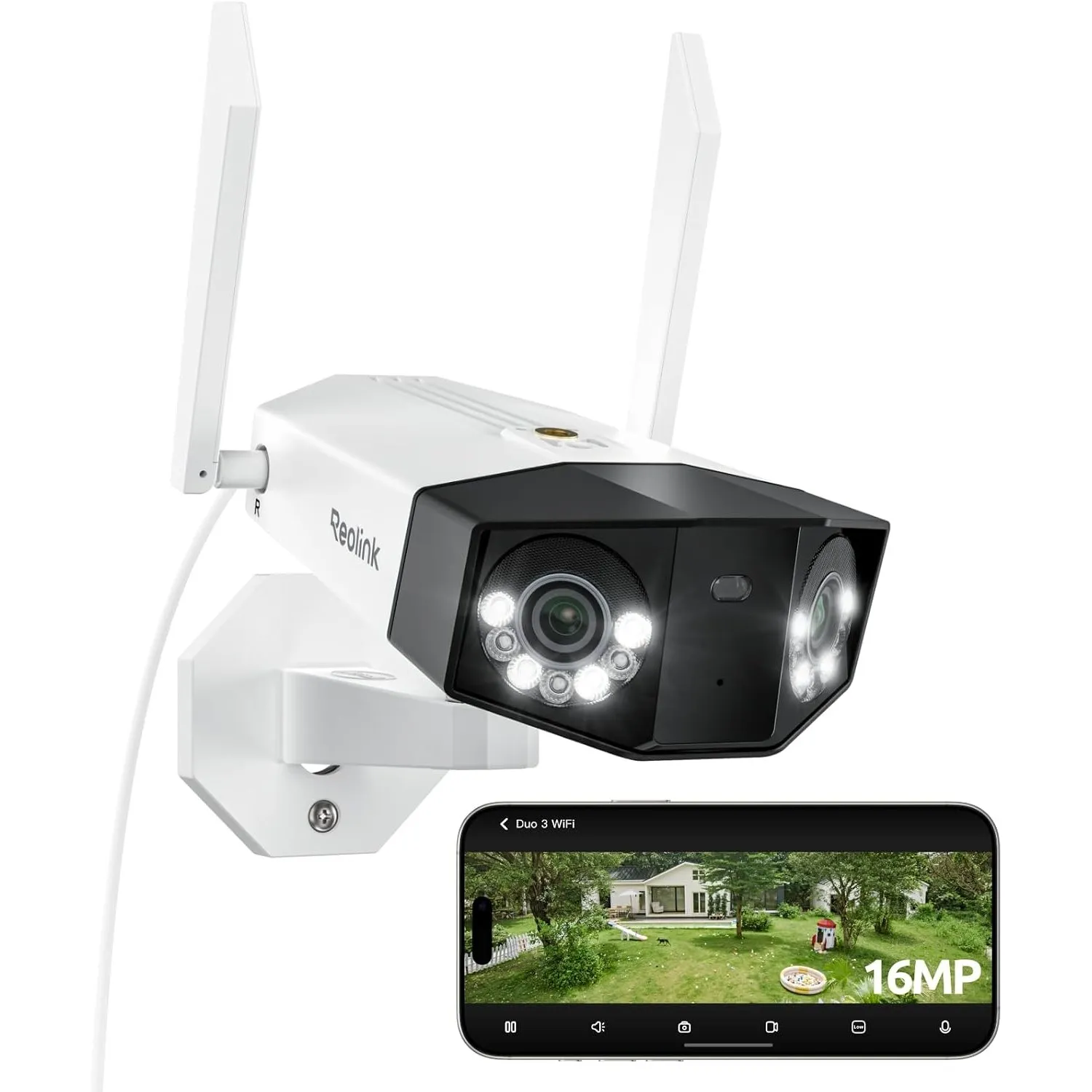 Reolink 16MP Wi-Fi 6 Überwachungskamera Aussen WLAN mit 180° Panoramablick