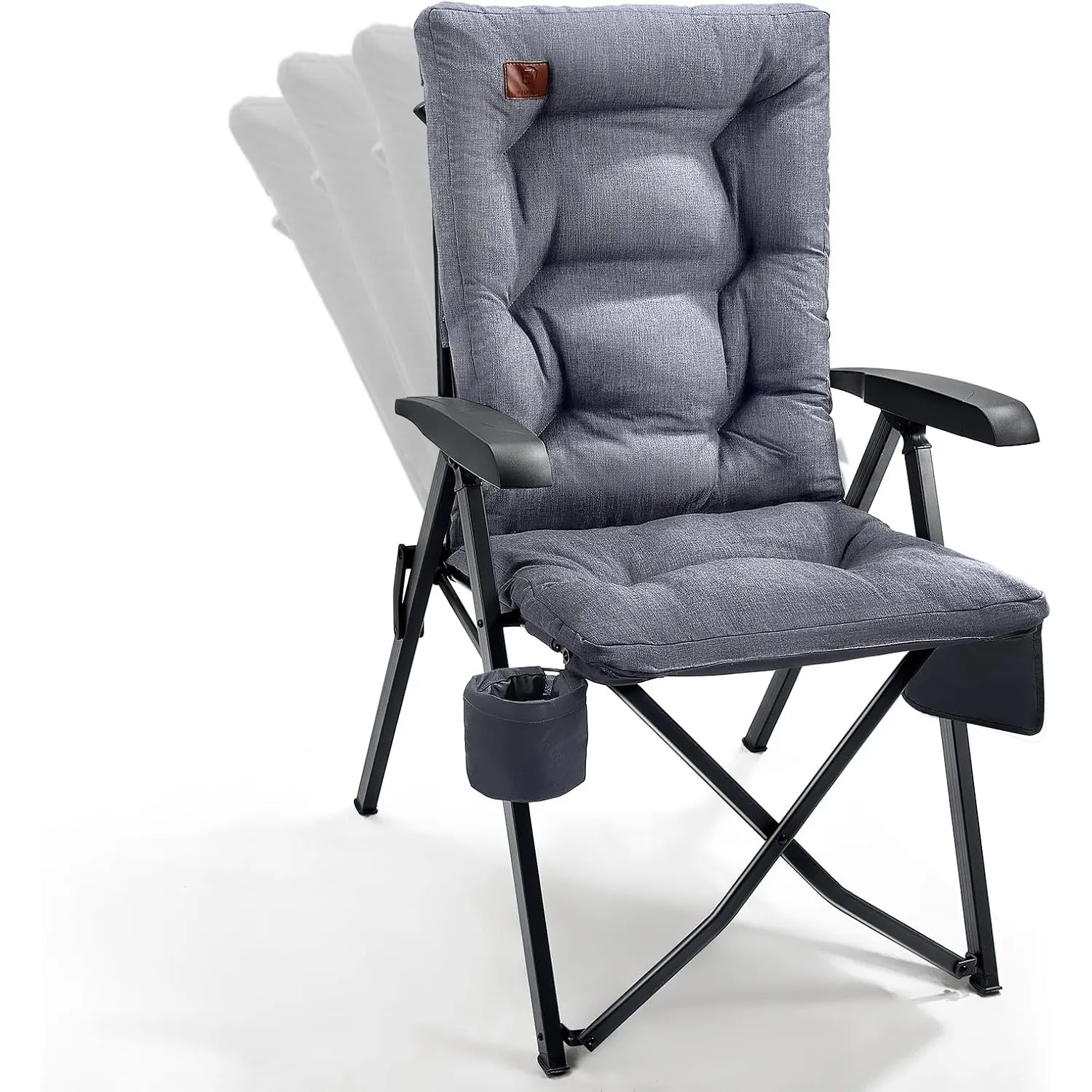 EVER ADVANCED Campingstuhl Faltbar Rückenverstellbar Gepolstert bis 150KG