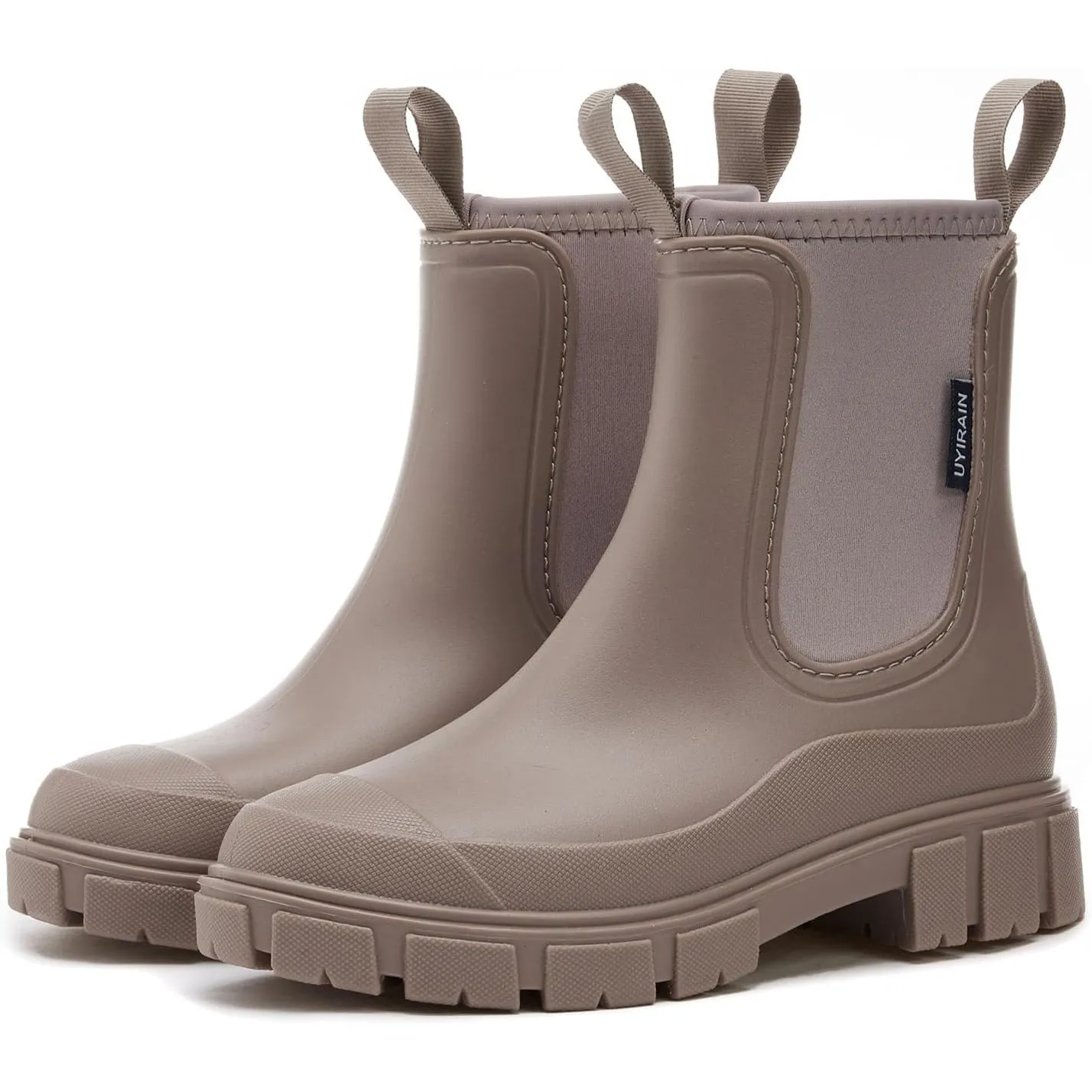 Gummistiefel Damen Wasserdicht Gummistiefeletten Halbhohe Chelsea Boots Rutschsicher Abriebfest Atmungsaktiv Regenschuh…