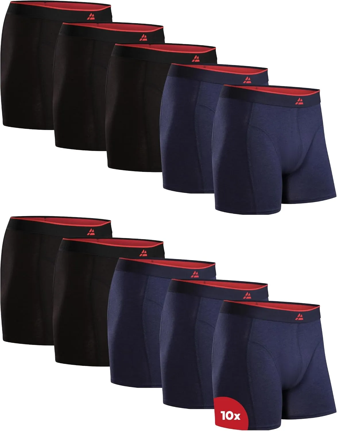 DANISH ENDURANCE Bambus Boxershorts Herren, Superweiche Unterhosen Männer, Atmungsaktiv & Etikettfrei, 6er oder 10er Pa…