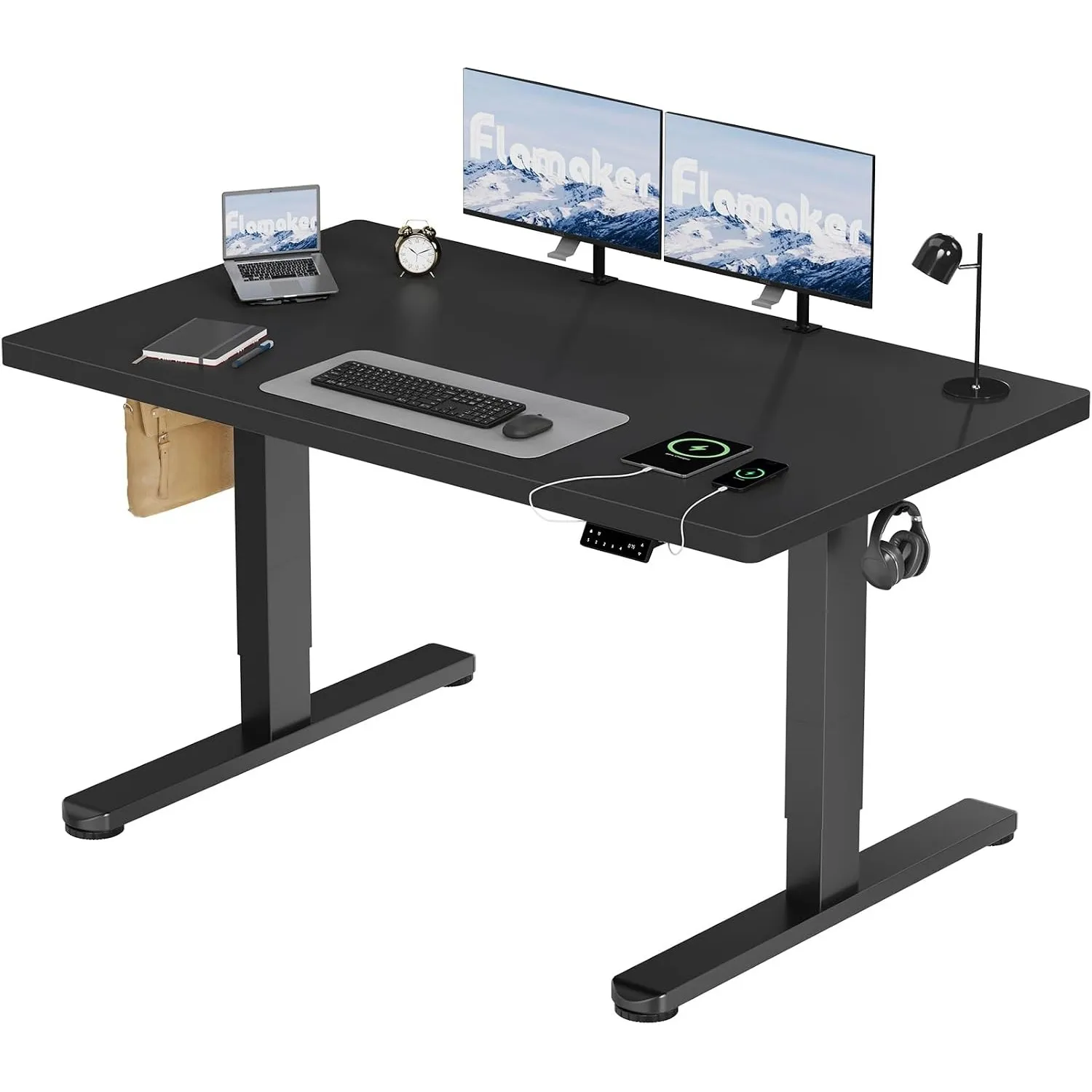 Flamaker Höhenverstellbarer Schreibtisch 140x70 cm,25MM Ganze Tischplatte mit Bürstenloser Motor,Stabiler Ergonomischer…