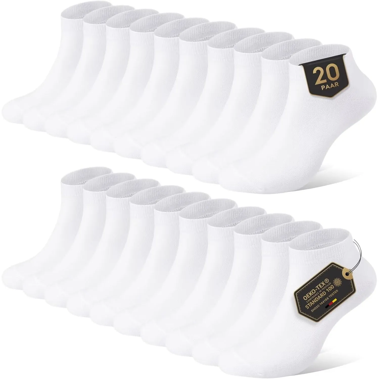 YouShow Sneaker Socken Herren Damen 10/20 Paar Kurzsocken Baumwolle