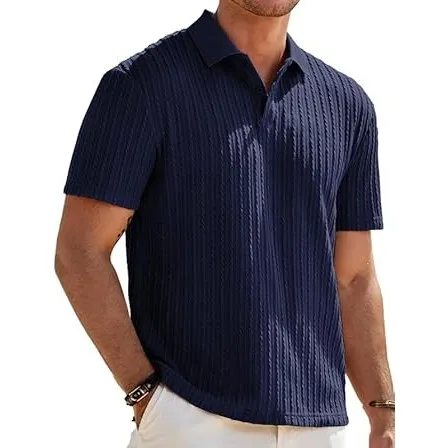Elegancity Herren Poloshirts Kurzarm Einfarbig Strick Sommer Golf Shirt Freizeit T Shirts Regular Fit Urlaub Polohemd S…