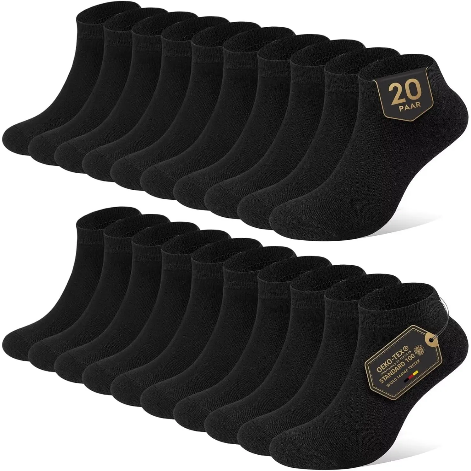 YouShow Sneaker Socken Herren Damen 10/20 Paar Kurzsocken Baumwolle
