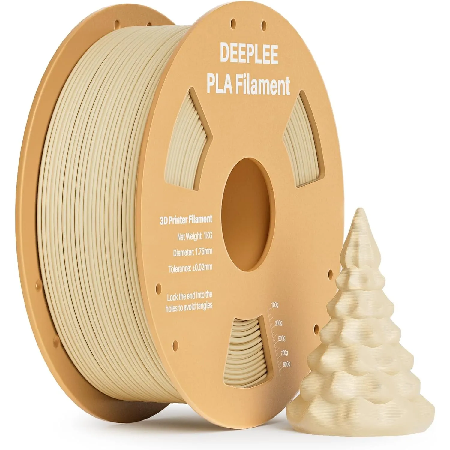 DEEPLEE PLA Filament 1.75mm, 3D Drucker Filament 1kg Beige | Höhere Zähigkeit, feine Oberfläche, hervorragende Schichth…