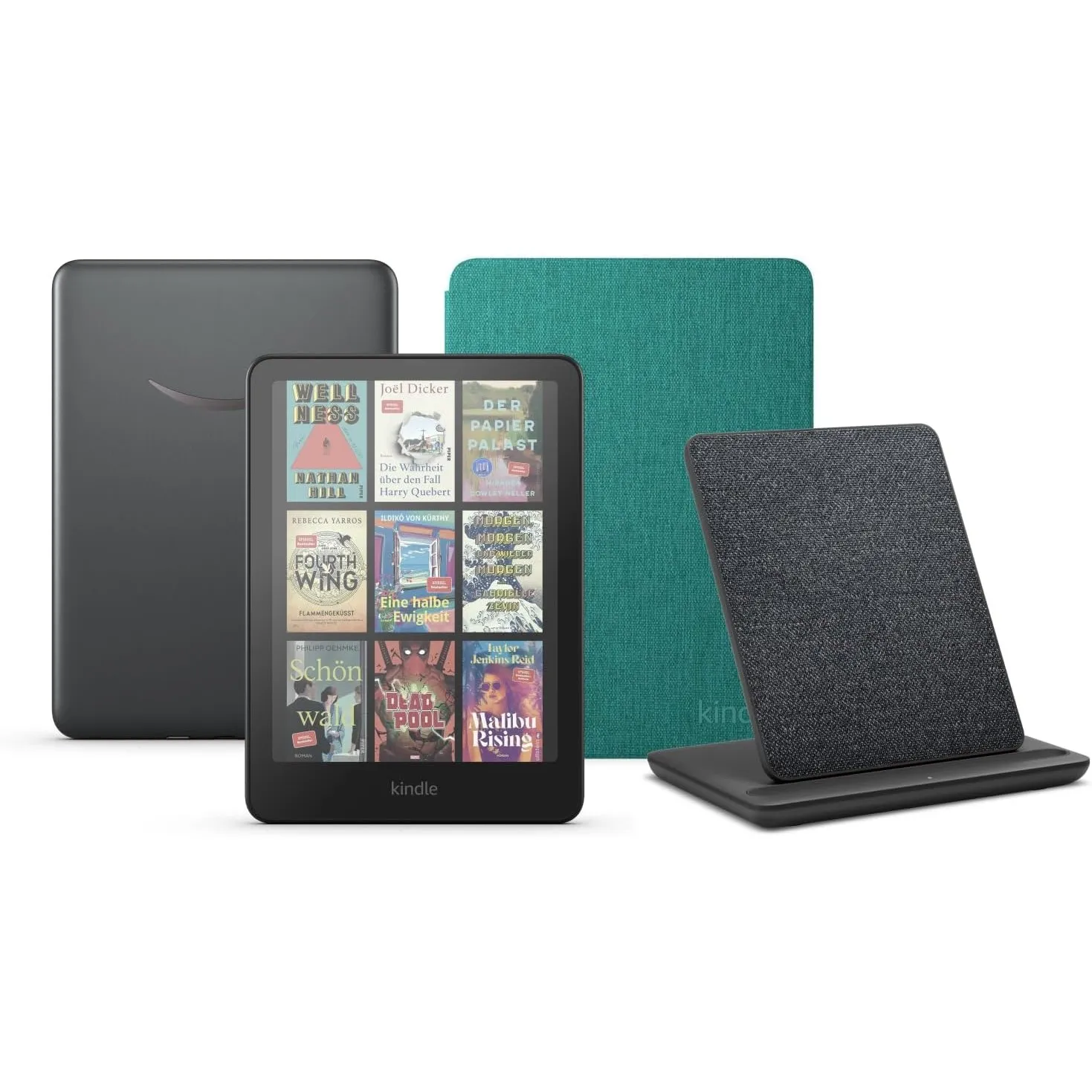Kindle Colorsoft Signature Edition (32 GB) ohne Werbung, eine Amazon-Stoffhülle und eine kabellose Ladestation Made for…