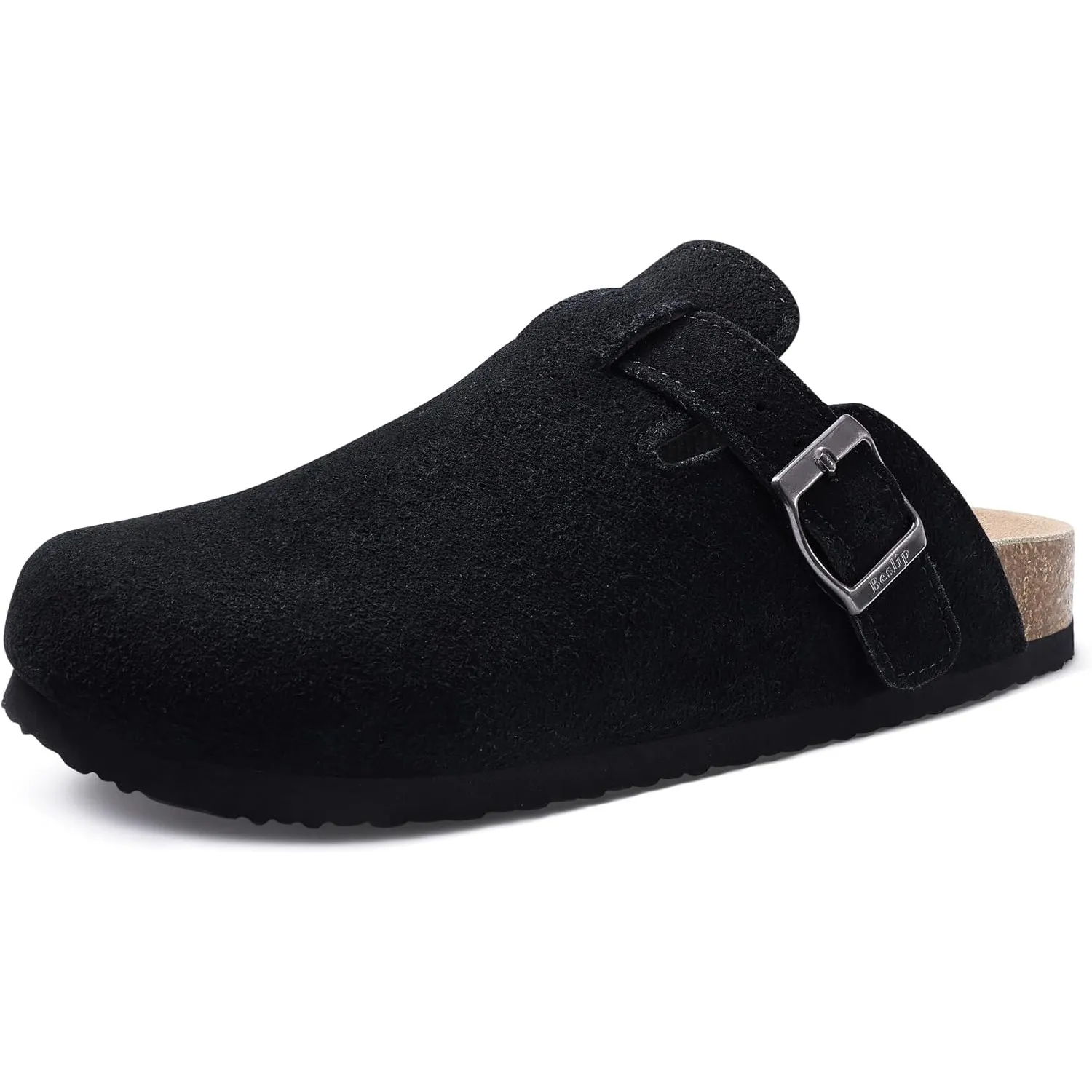 Beslip Wildleder Clog für Damen Weiches Kork Fußbett