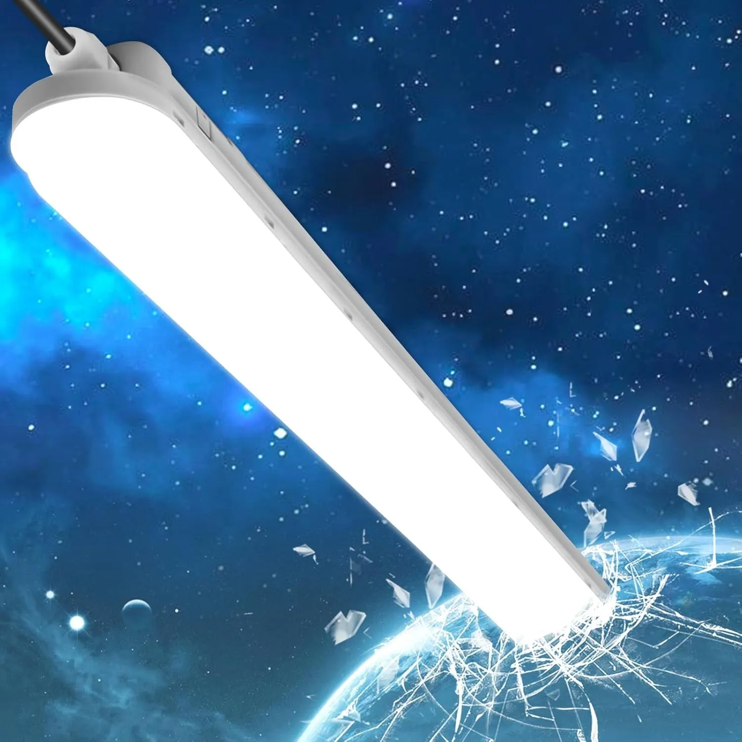 TONFFI Feuchtraumleuchte LED 120CM, 4000K Neutralweiß Feuchtraumlampe Komplett, IP65 Verknüpfbar Kellerlampe für Garage…