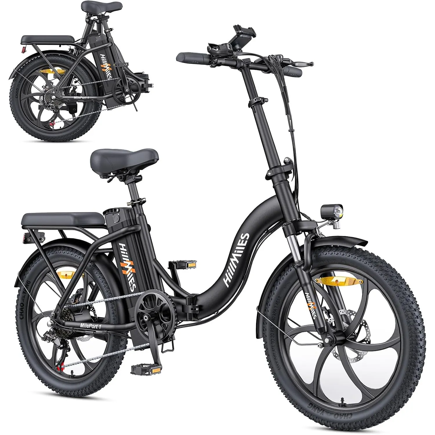 MilePort 1 Elektrofahrrad Für Erwachsene, 250W Klappbares Elektrofahrrad Mit 36V 13AH Abnehmbarem Akku, Geschwindigkeit…