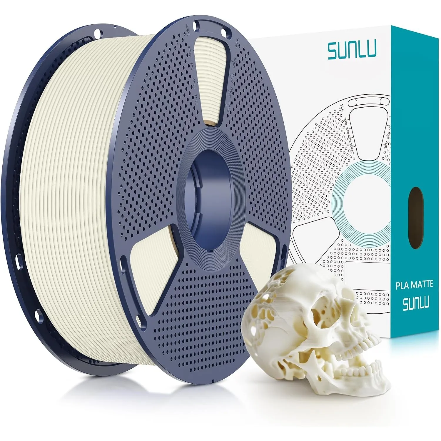 SUNLU Matte PLA Filament 1.75mm, 3D Drucker Filament mit Matter Oberfläche