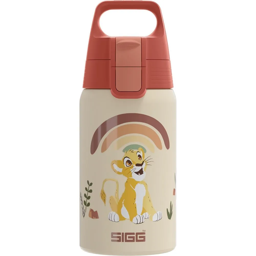 Sigg - Edelstahl Trinkflasche Kinder - Shield One Disney Lion King - Für Kohlensäurehaltige Getränke Geeignet - Auslauf…