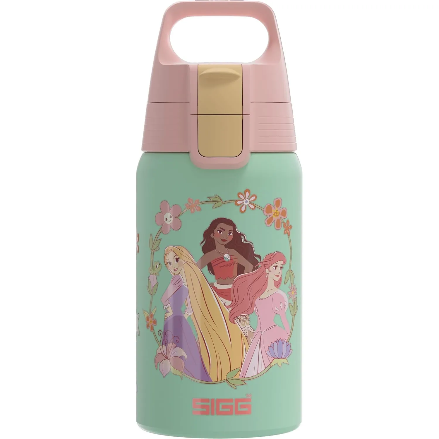 Sigg - Edelstahl Trinkflasche Kinder - Shield One Disney Princesses - Für Kohlensäurehaltige Getränke Geeignet - Auslau…