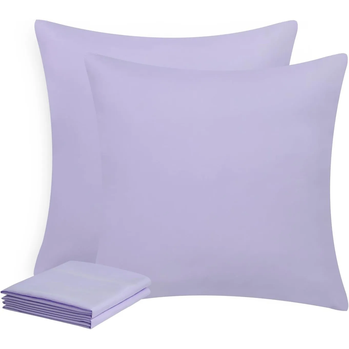 Aisbo Kissenbezug 80x80 2er Set - Kopfkissenbezug 80 x 80 Lavendel mit Reißverschluss aus Mikrofaser, ÖKO-TEX Pillow Co…