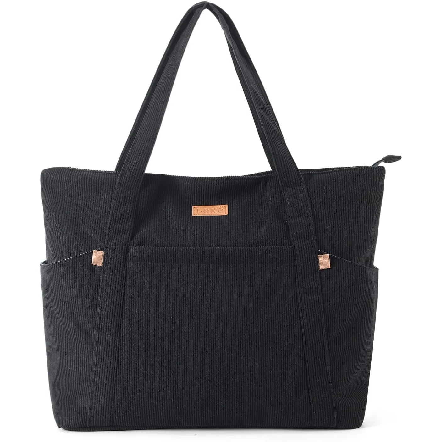 Cord Tasche Damen, Groß Tote Bag Strandtasche mit Reißverschluss
