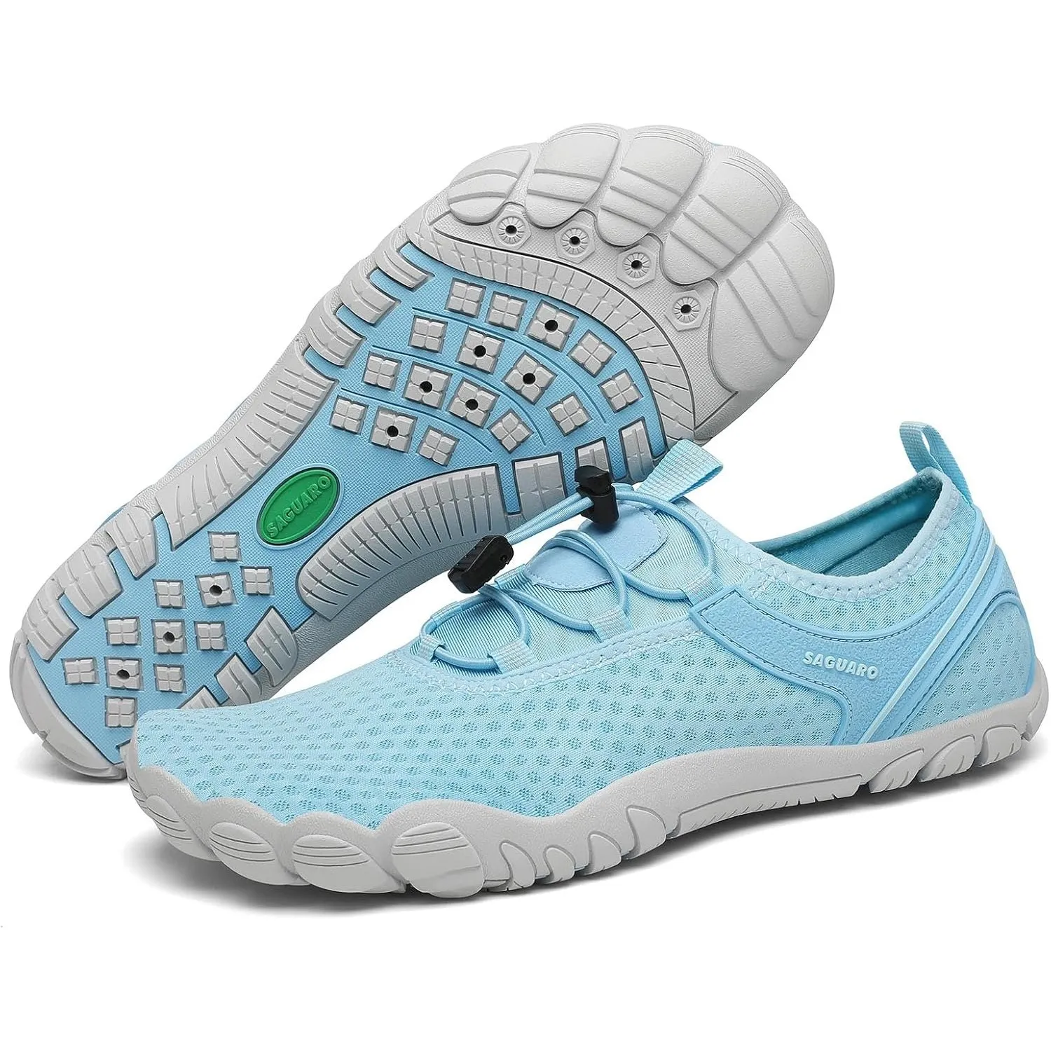 SAGUARO Unisex Barfuß Badeschuhe rutschfeste Barfußschuhe Schnelltrocknende Wasserschuhe mit Drainagelöcher Gr.36-48
