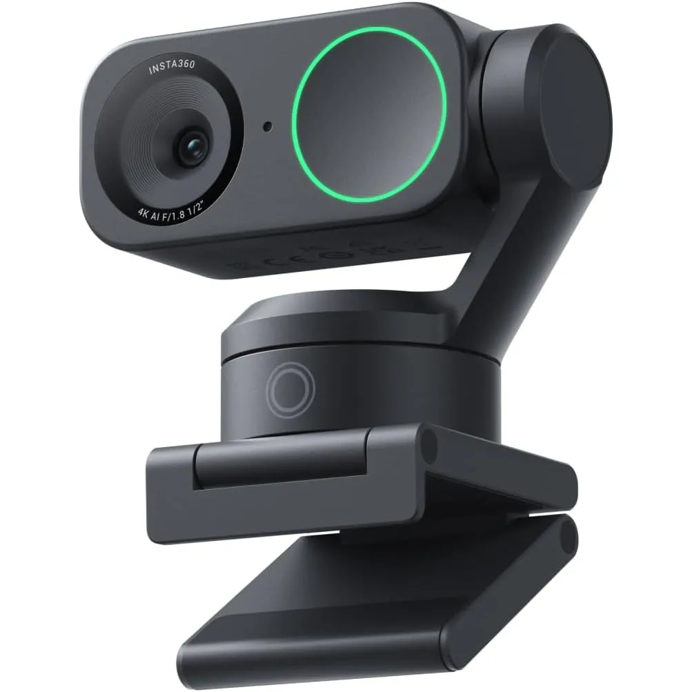 Insta360 Link 2, Webcam 4K PC Mac, rauschunterdrückende Richtmikrofone, 1/1,3"-Sensor, Auto-Framing, unterstützt Stream…