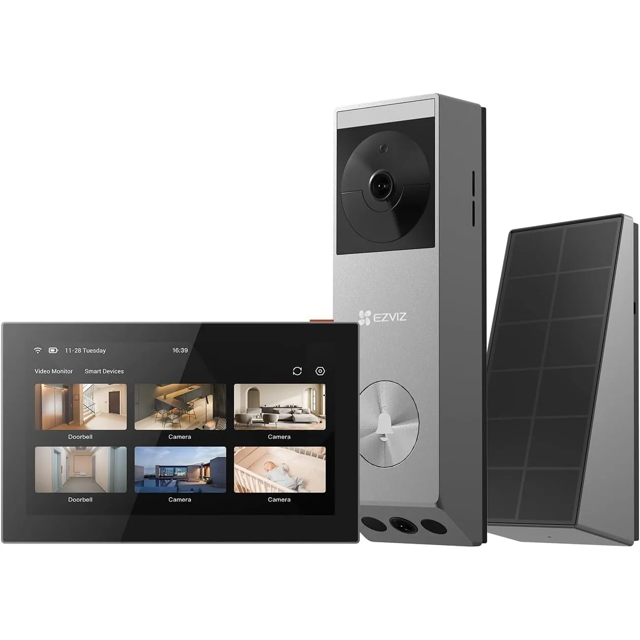 EZVIZ EP3x Kabellose Türklingel mit Smartem Bildschirm SD7, 2K & 2MP