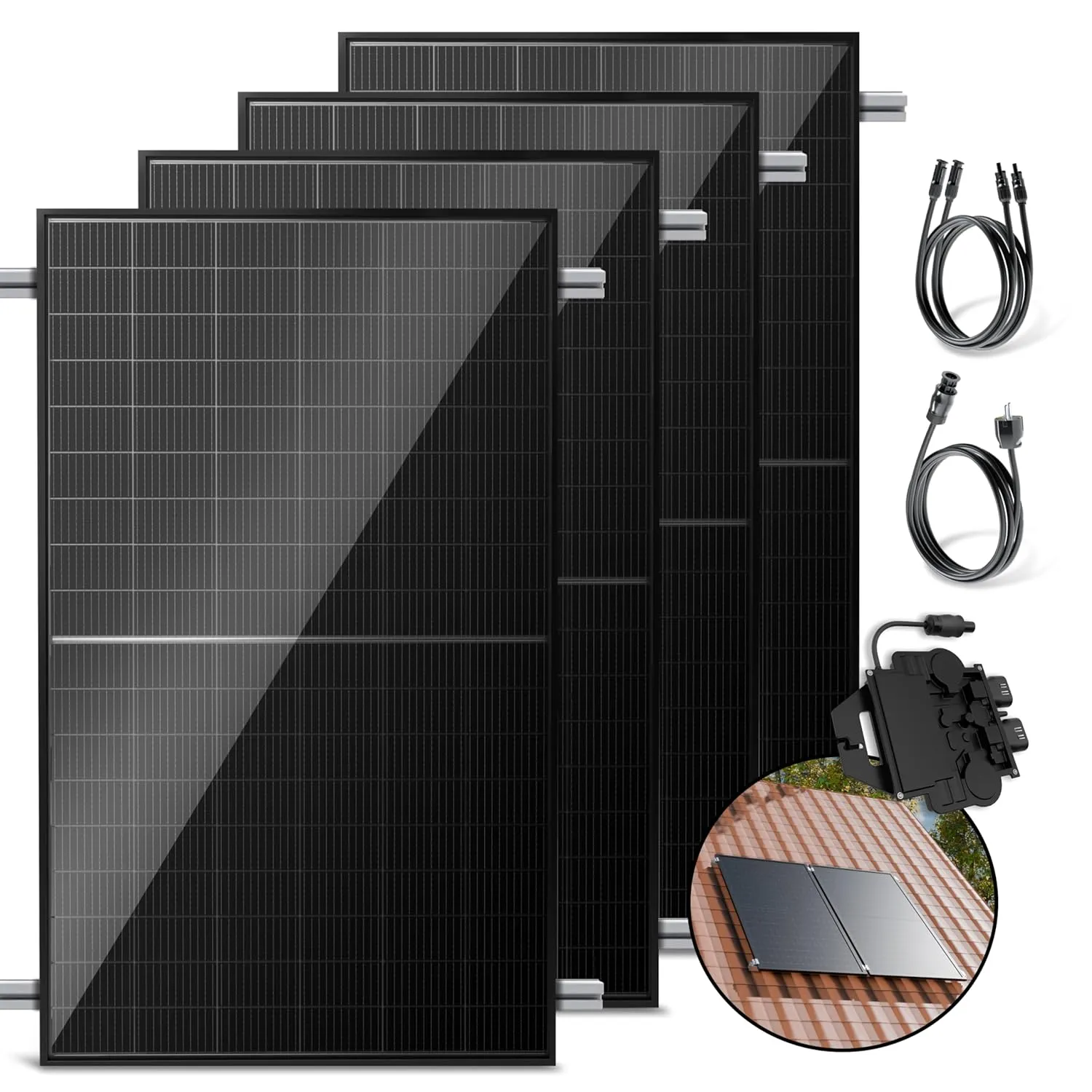 Solakon 2000 W Balcony Power Station Complete Socket - Includes Bracket - Balcony Power Station 2000 Watt Latest Invert…