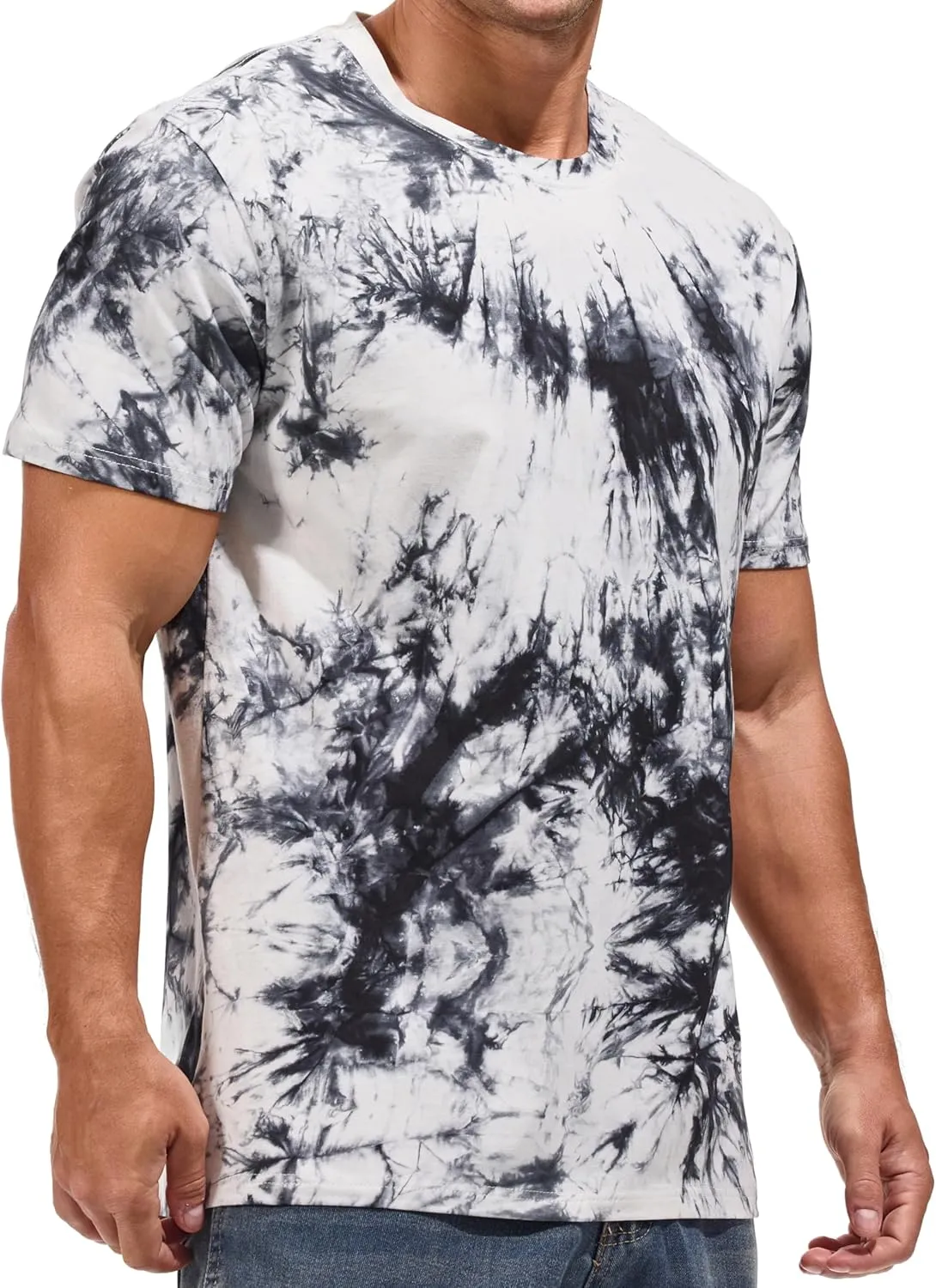 RONOMO Herren T-Shirt 95% Baumwolle 5% Spandex, Mikroelastik, Hautfreundlich