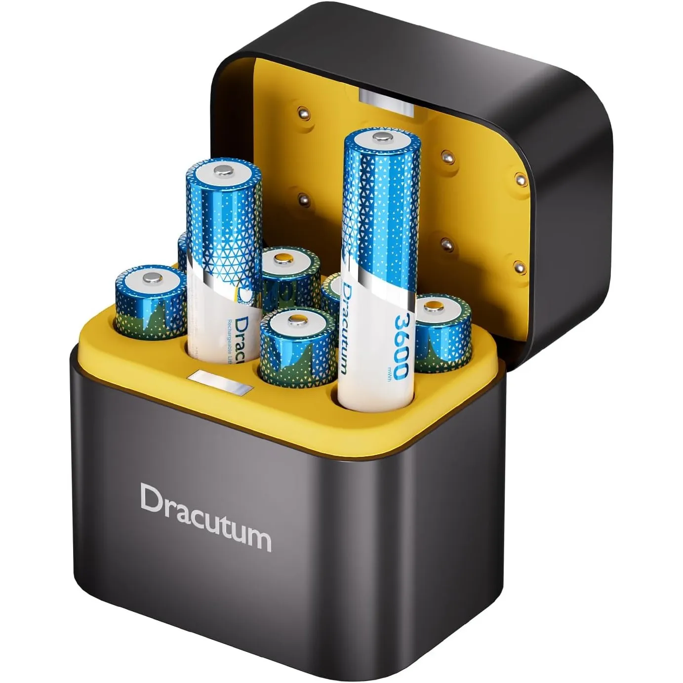 AA Wiederaufladbare Lithium Akkus 8 Pack mit Ladegerät, 1.5V 3600mWh Hohe Kapazität Wiederaufladbare AA Akkus, 2000 Zyk…