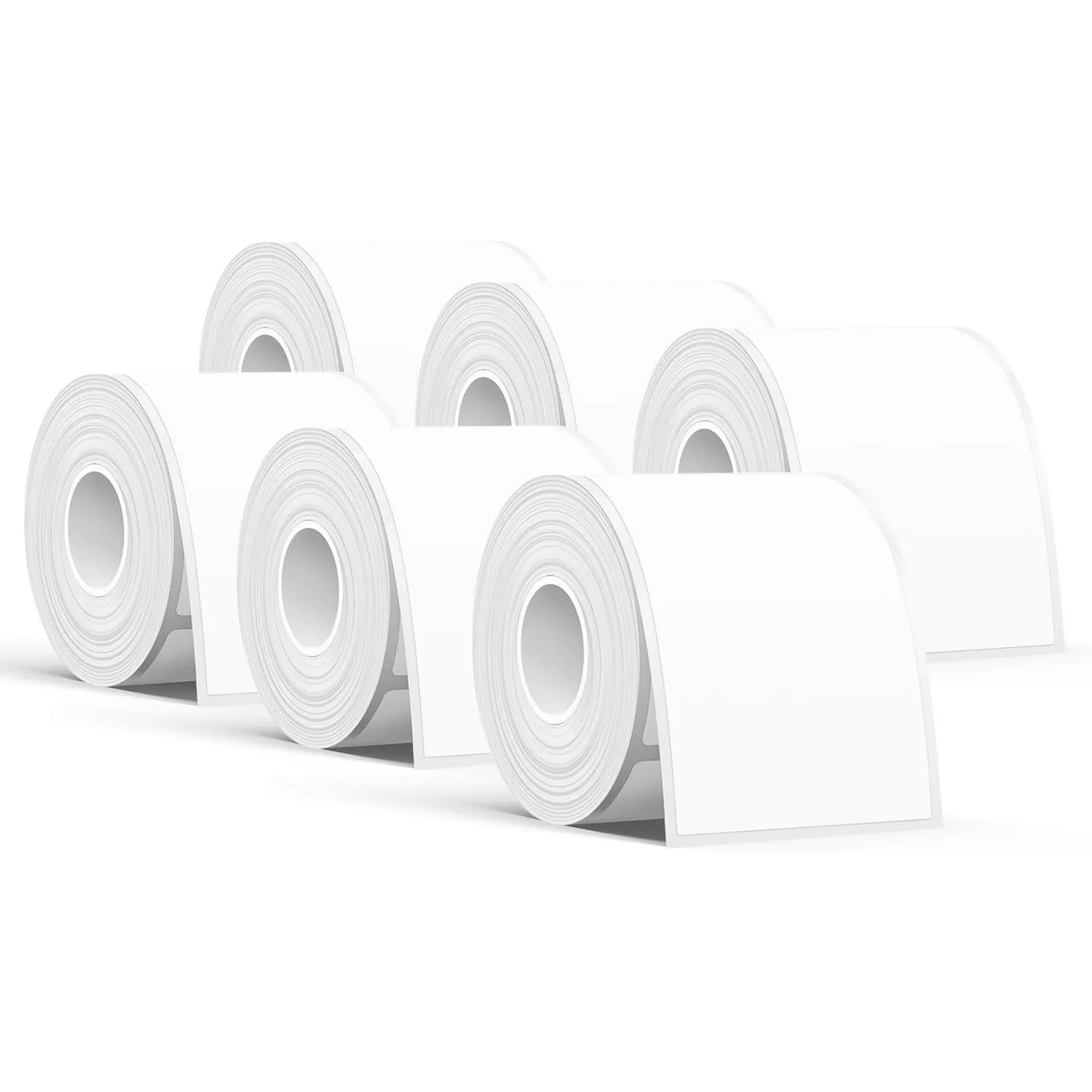 SUPVAN Etiketten selbstklebend wasserfest für T50M Etikettendrucker (50 mm x 80 mm), 6 Rollen (95 pro Rolle), schwarz a…