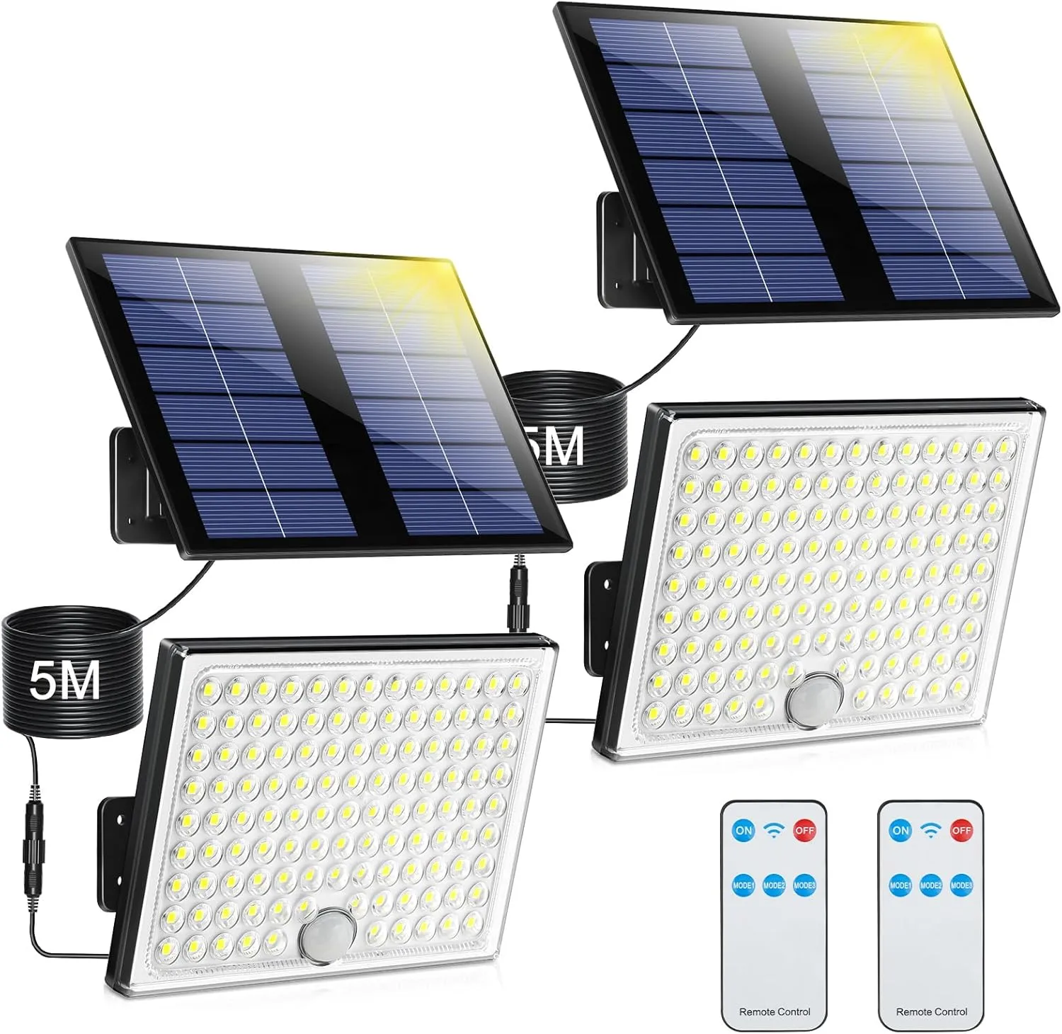 Realky Solar Lights for Outdoor Use with Remote Control, Outdoor Lamp with Motion Sensor, IP65 Waterproof Solar Light w…