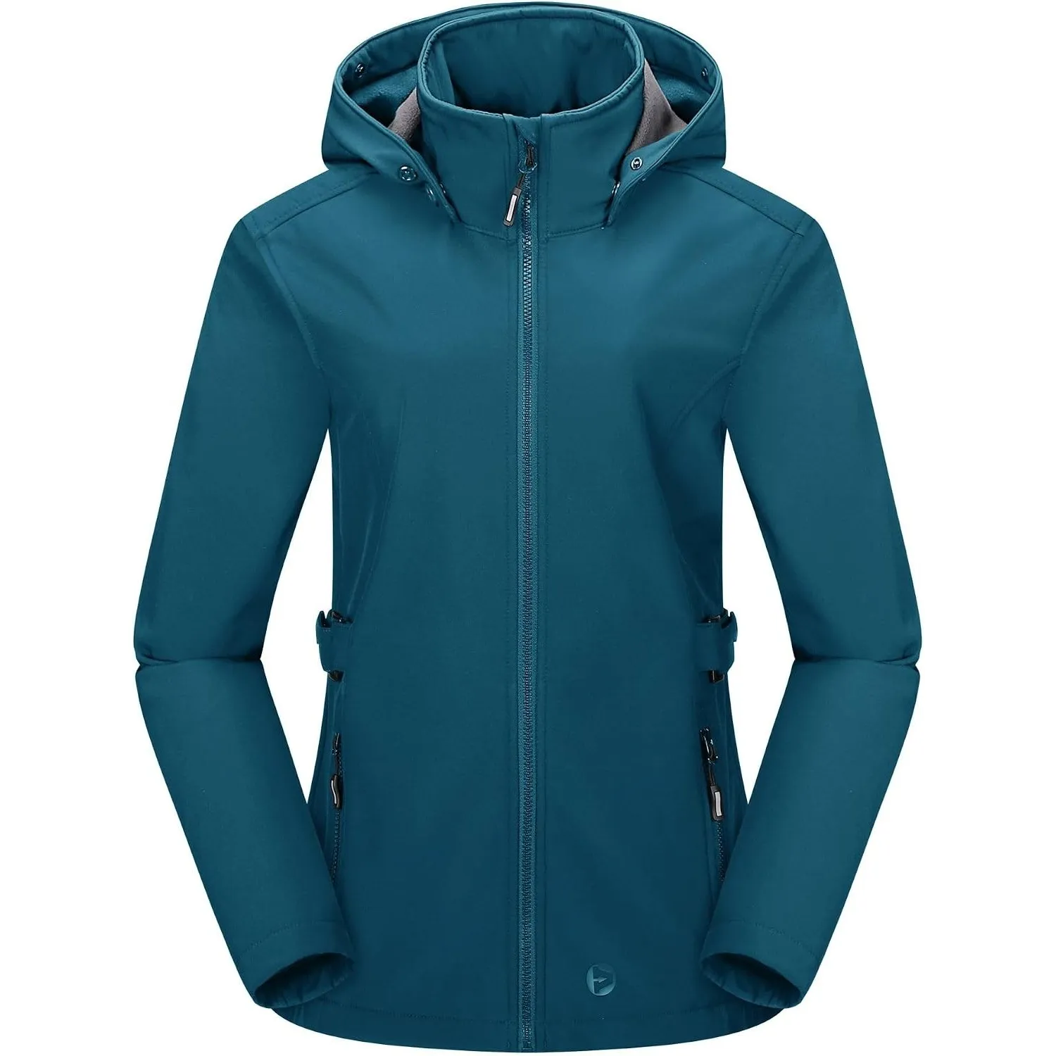 Outdoor Ventures Damen Wasserdichte Softshelljacke mit Abnehmbarer Kapuze