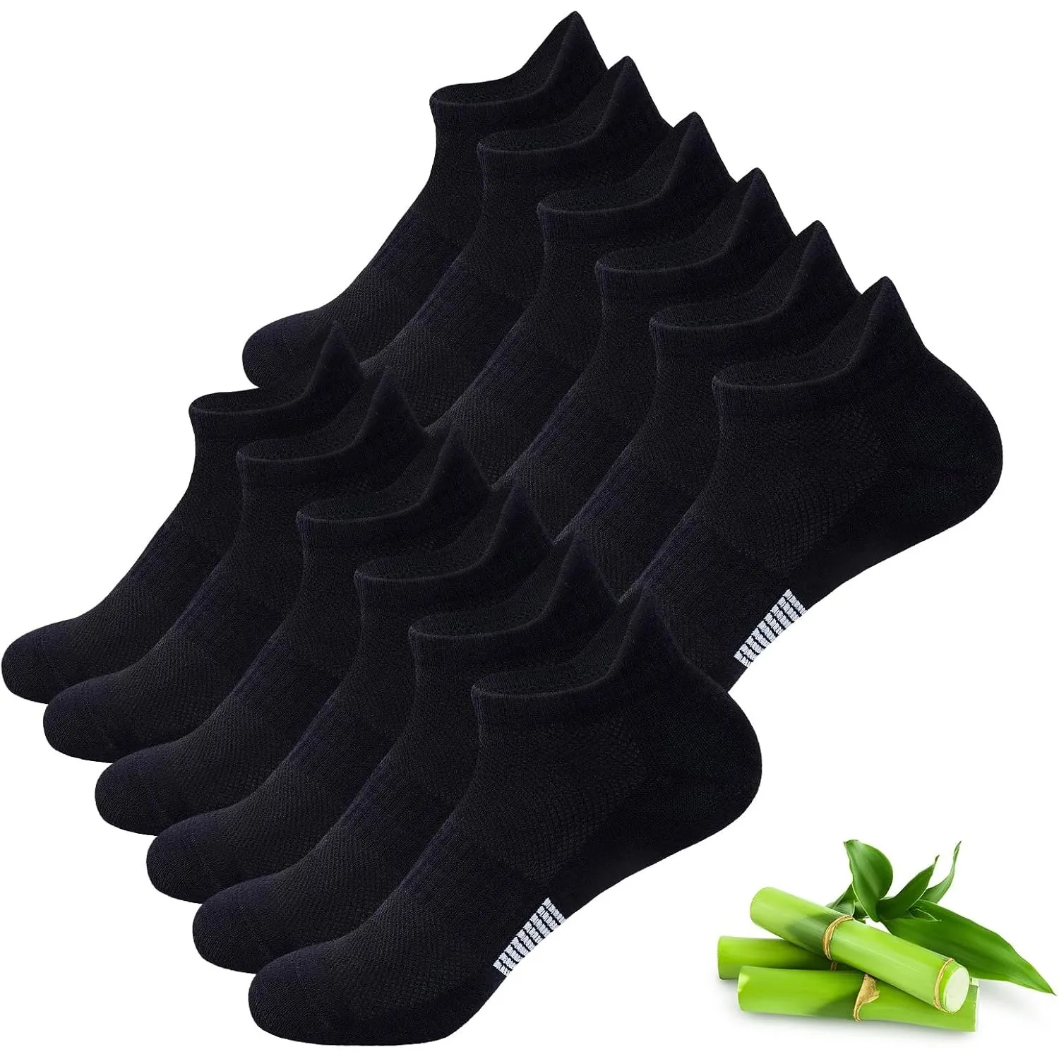 Bambus Sneaker Socken Damen 39-42 35-38, 6 Paar Atmungsaktive Sportsocken, Kurze Laufsocken Damen Geschenk mit Geschenk…