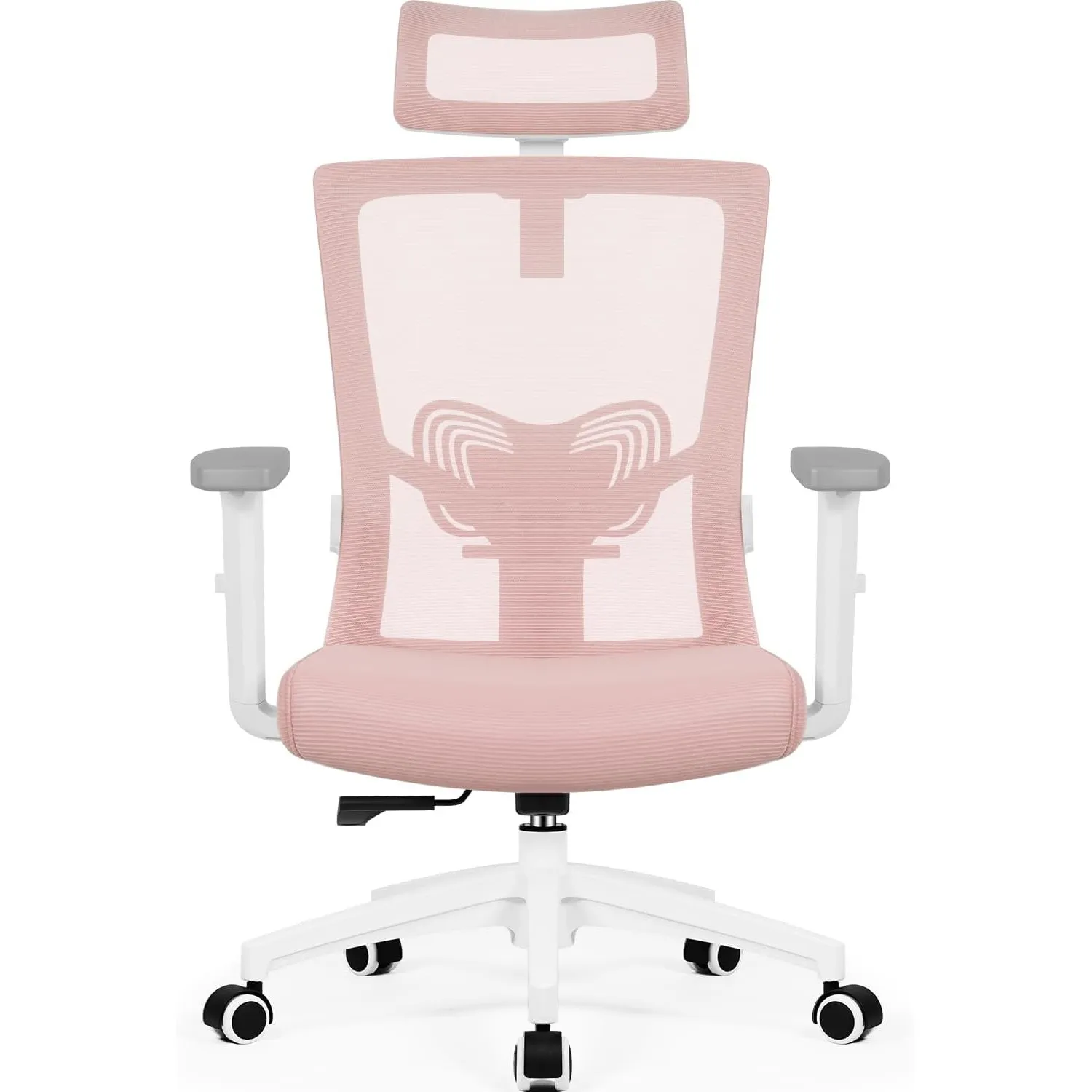 Daccormax Bürostuhl, ergonomisch mit Kopfstütze, Lendenwirbelstütze und Armlehnen, drehergonomischer Schreibtischstuhl,…