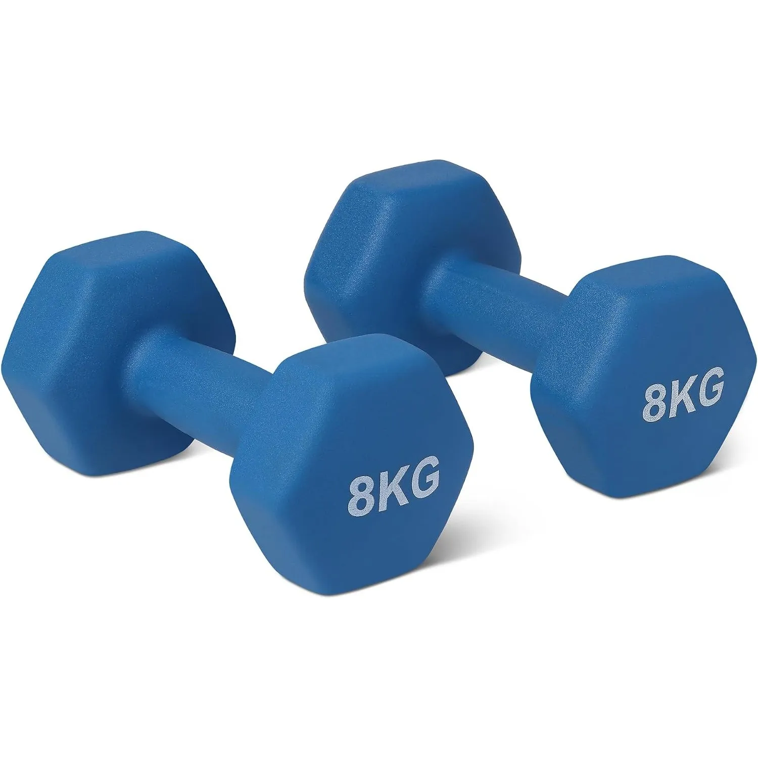 Amazon Basics Neopren Hanteln Gewichte, Hantelset, 2er-Set, 1–5kg, Sechseckig, für Krafttraining und Fitnesskurse