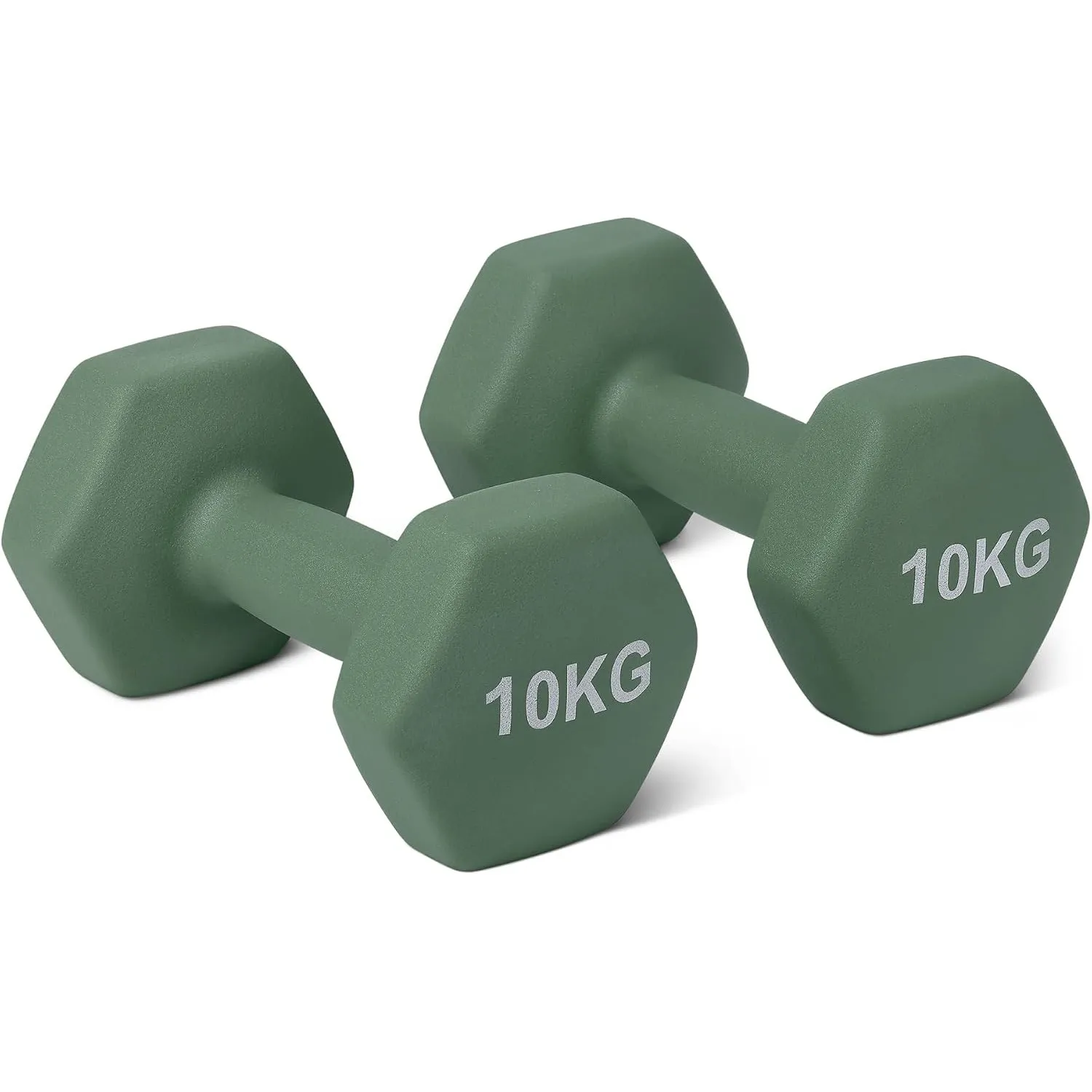 Amazon Basics Neopren Hanteln Gewichte, Hantelset, 2er-Set, 1–5kg, Sechseckig, für Krafttraining und Fitnesskurse